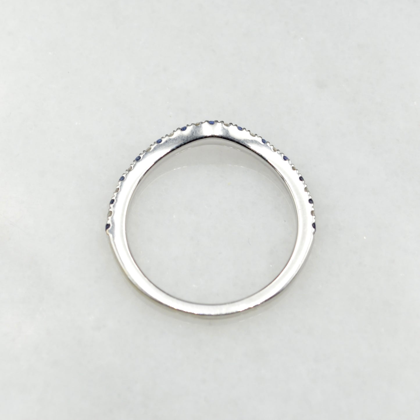 Vera Wang Love Diamond, Sapphire and 14k White Gold Wedding Band