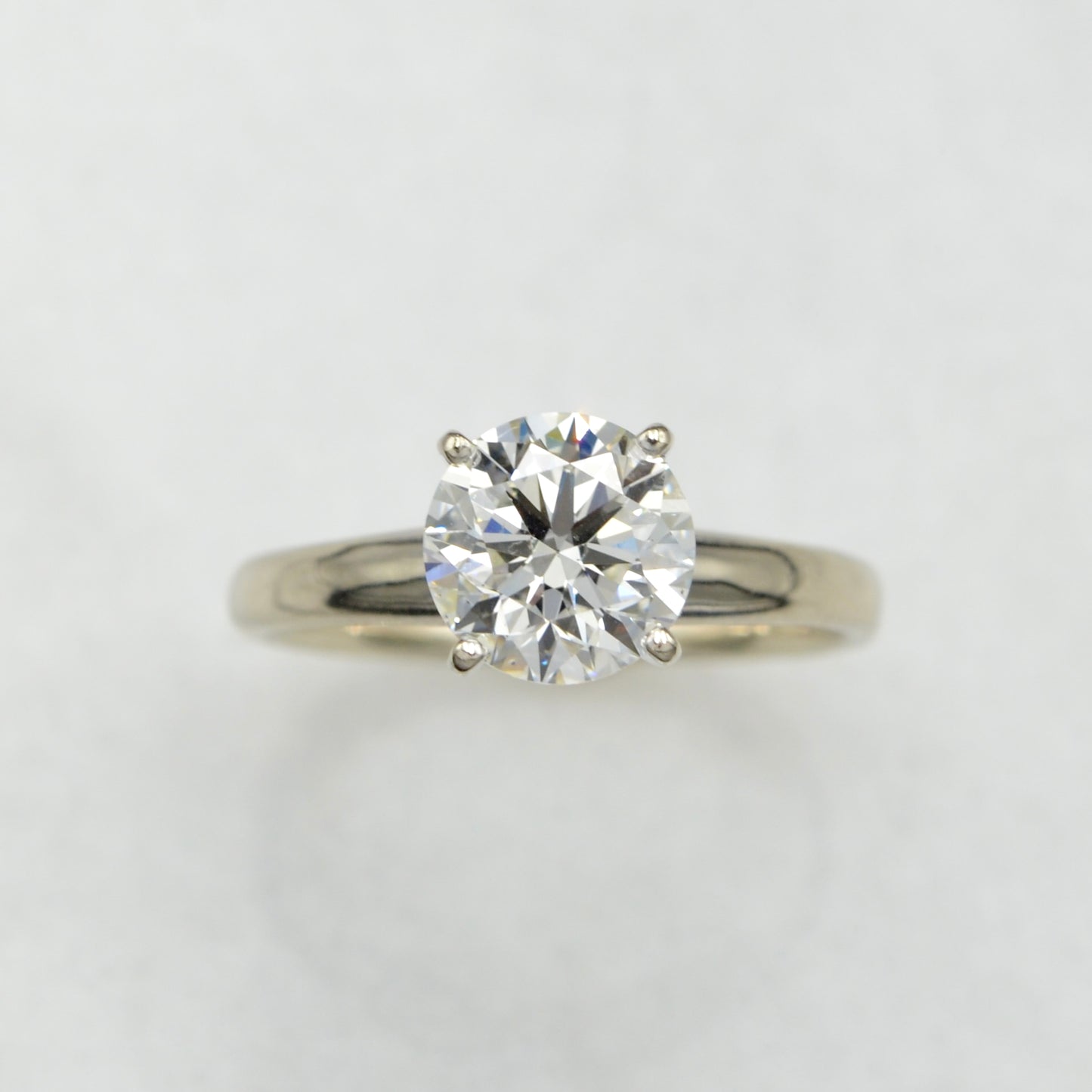 1.45 Carat Diamond and 14k White Gold Engagement Ring