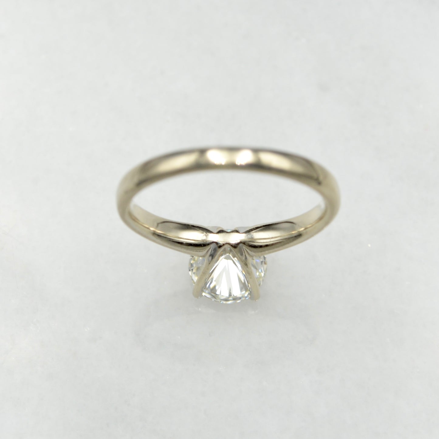 1.45 Carat Diamond and 14k White Gold Engagement Ring