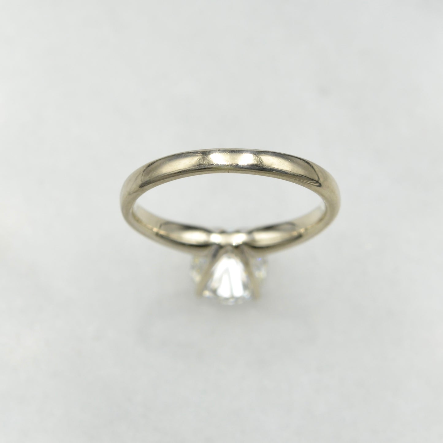 1.45 Carat Diamond and 14k White Gold Engagement Ring
