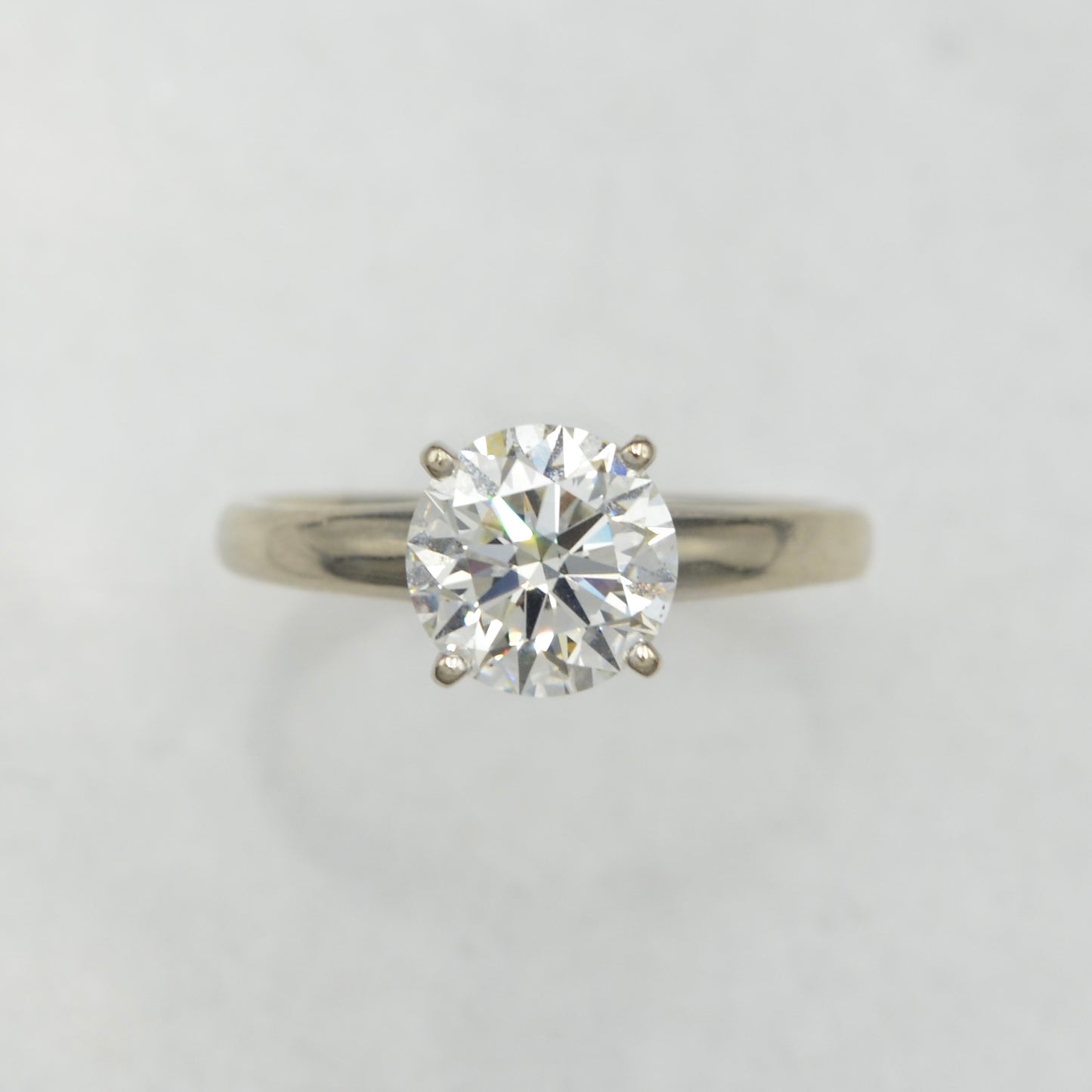 1.45 Carat Diamond and 14k White Gold Engagement Ring