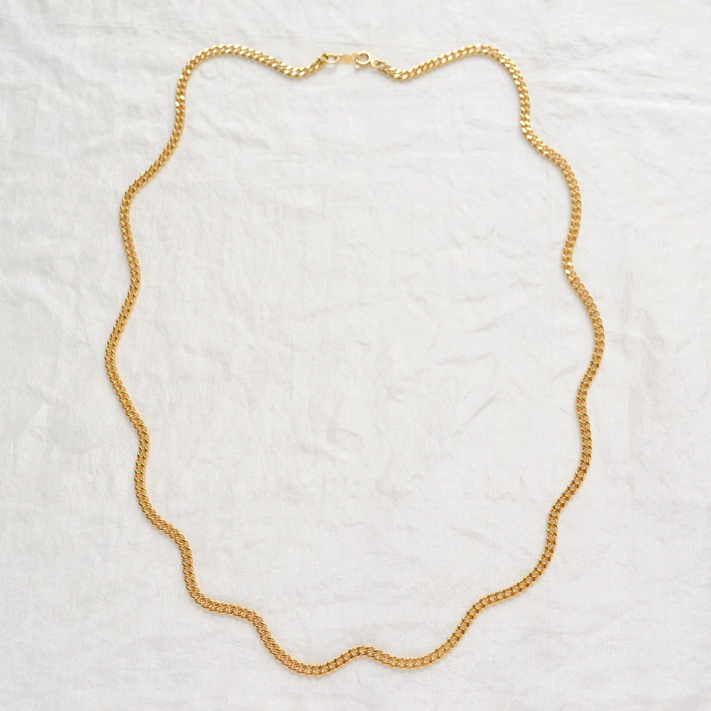 Gold Curb Chain Necklace