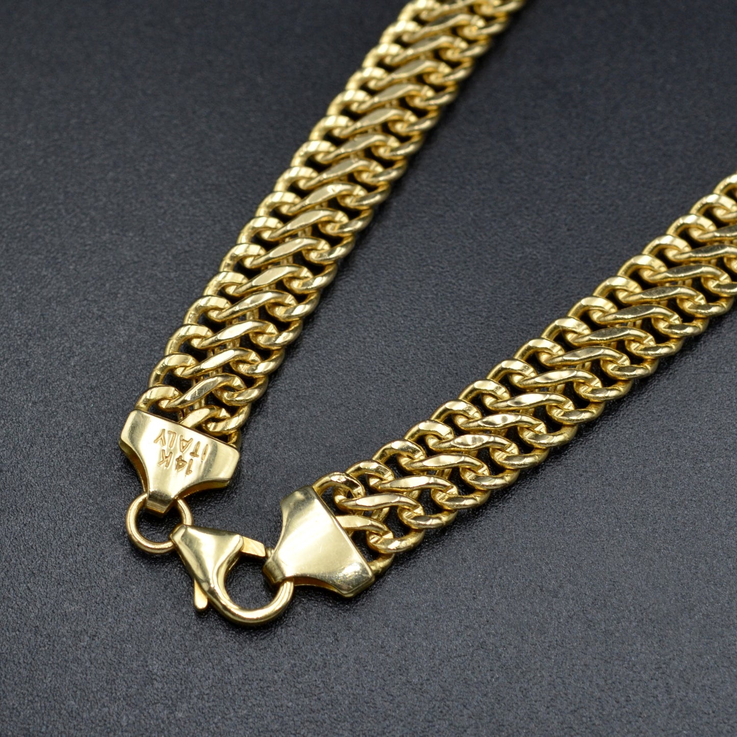 Vintage 14k Gold Woven Chain Necklace