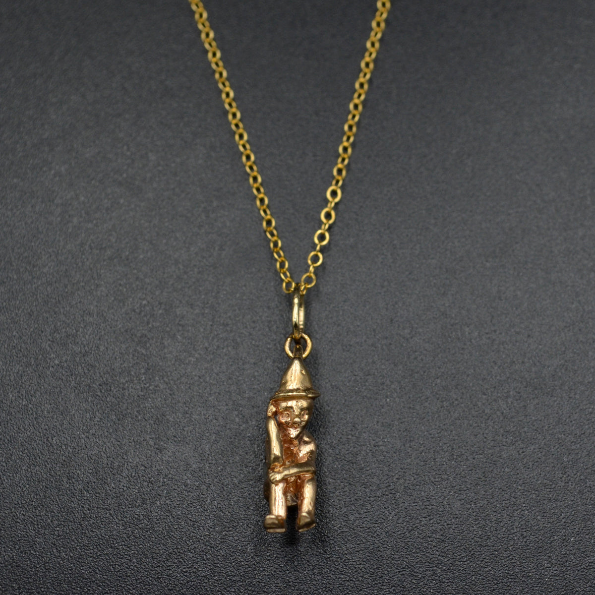 Vintage Gold Gnome Necklace