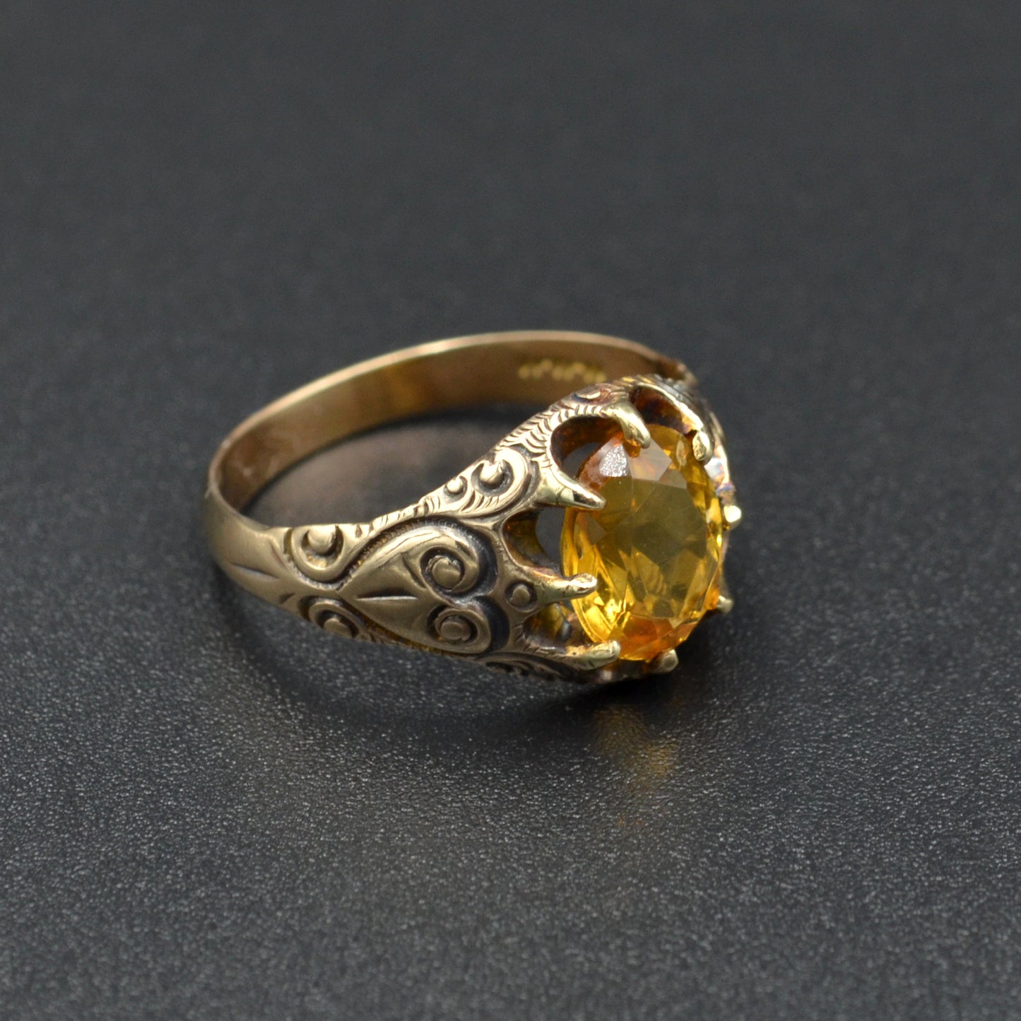 Citrine and Gold Ring