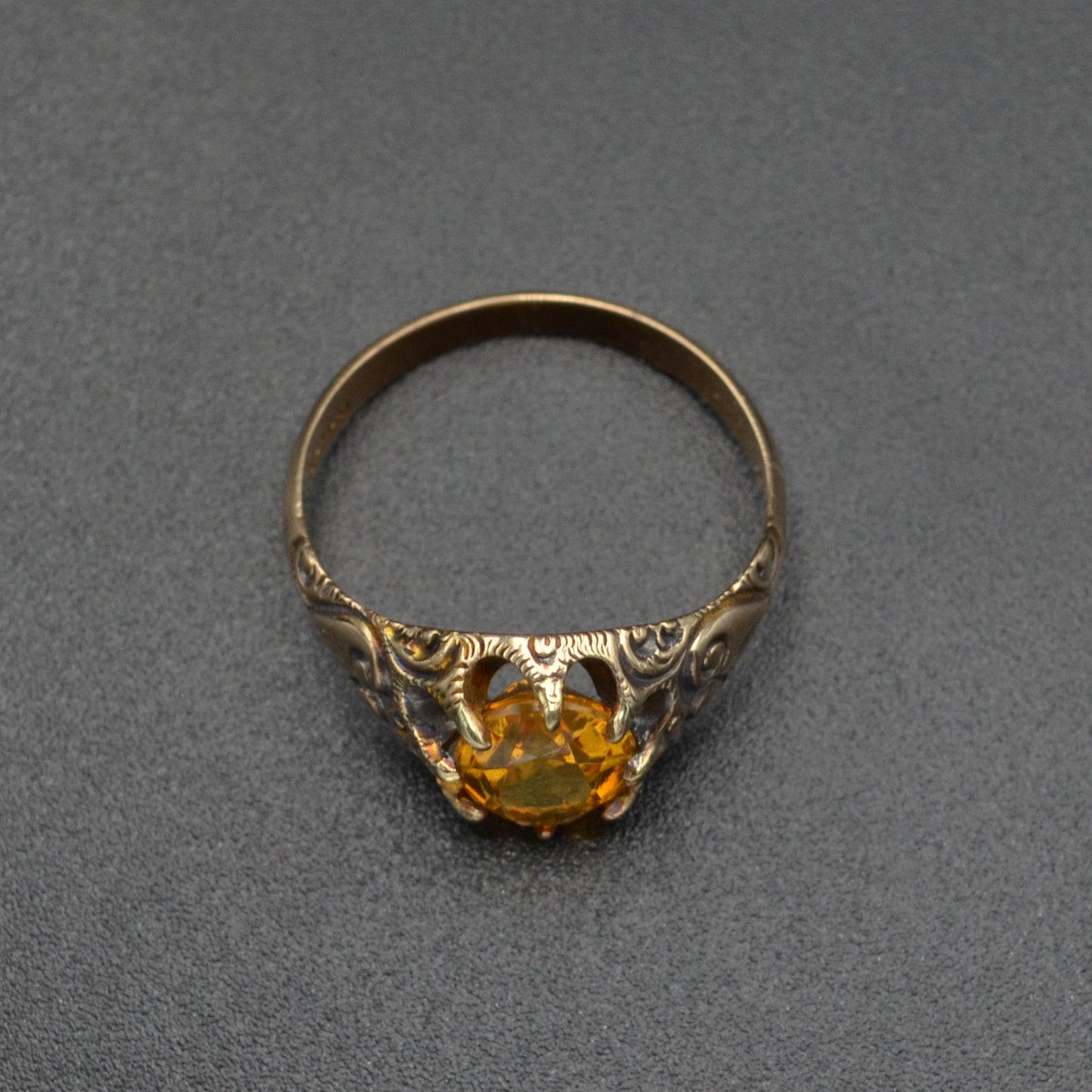 Citrine and Gold Ring