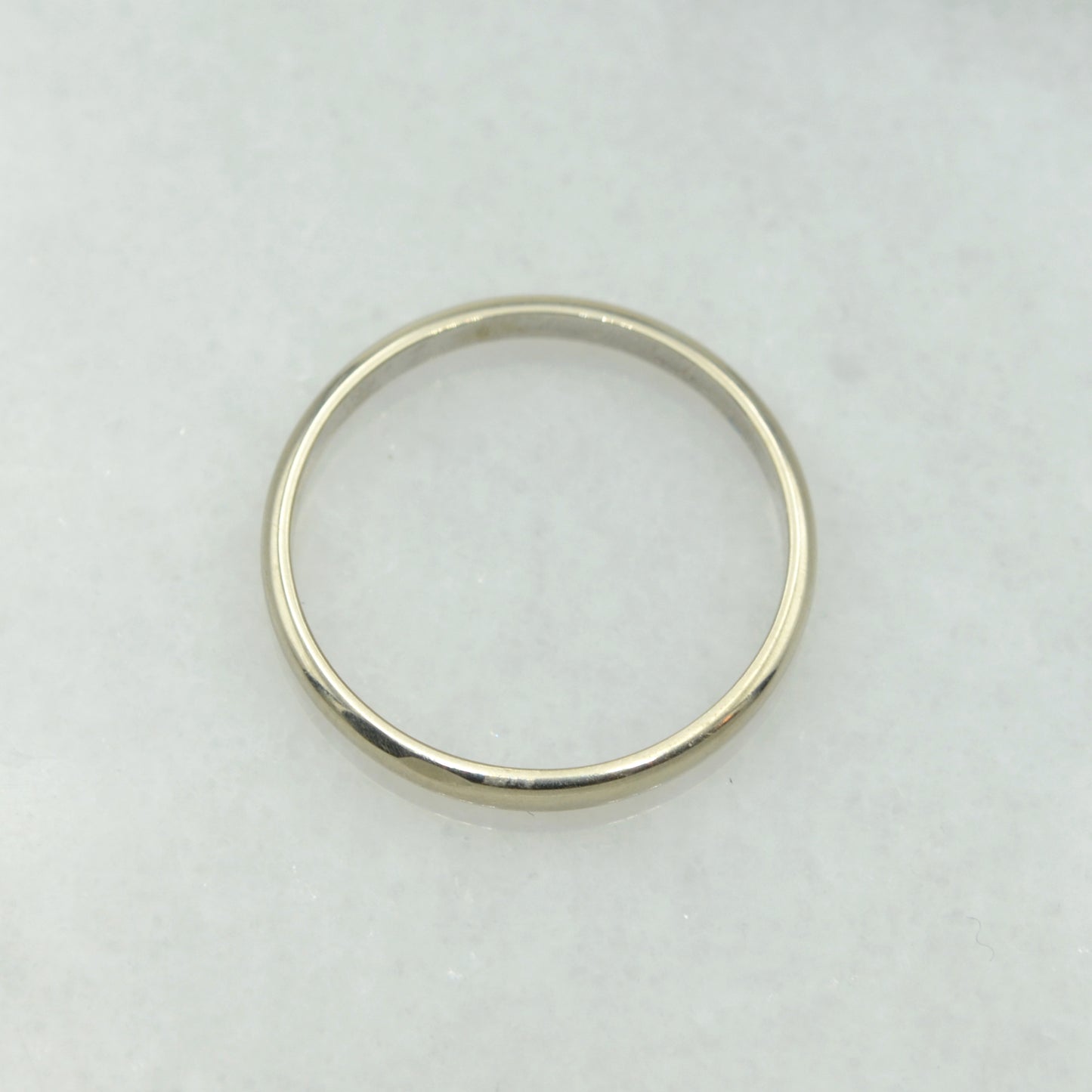 Vintage 14k White Gold Wedding Band