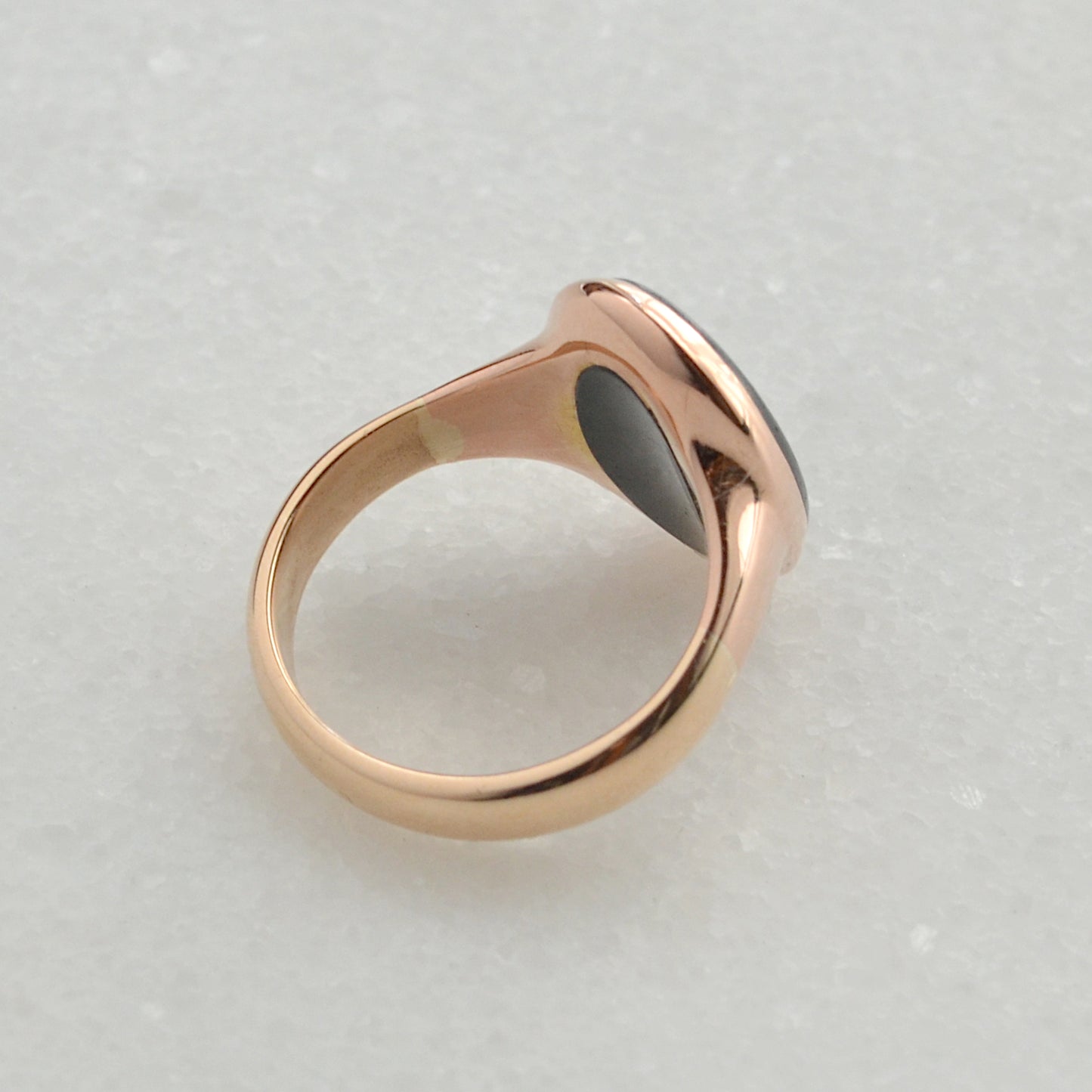 Vintage Bloodstone Intaglio and Gold Ring