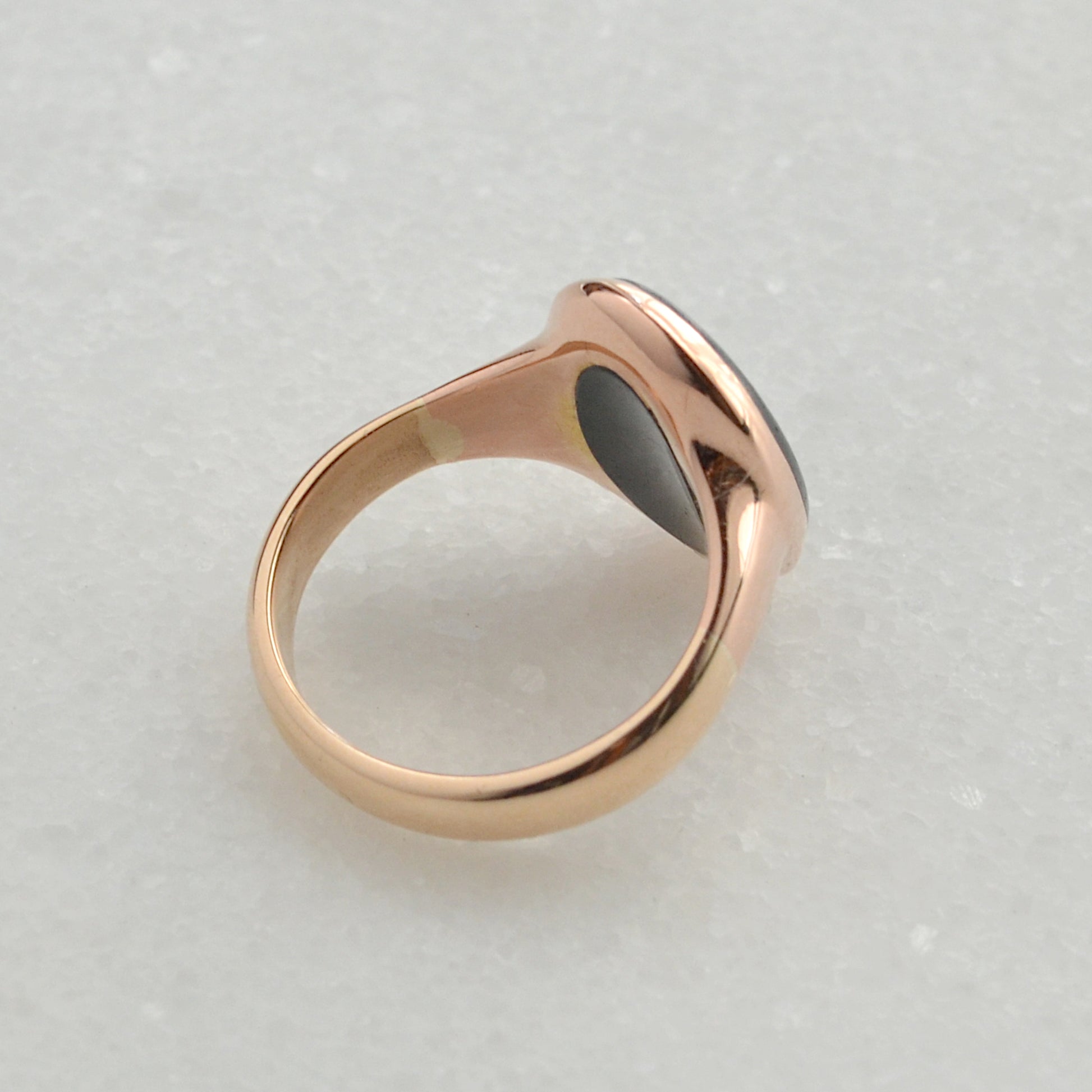 Vintage Bloodstone Intaglio and Gold Ring
