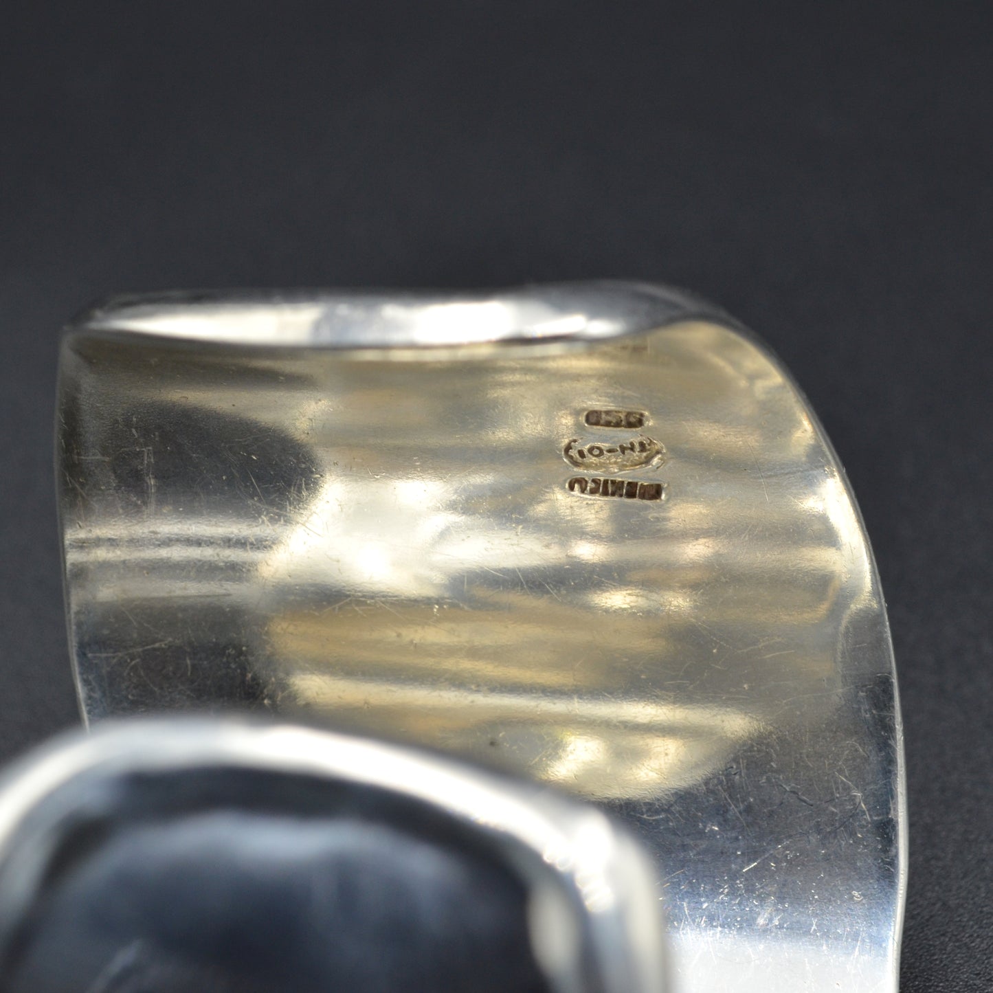 Vintage Sterling Silver Bone Cuff