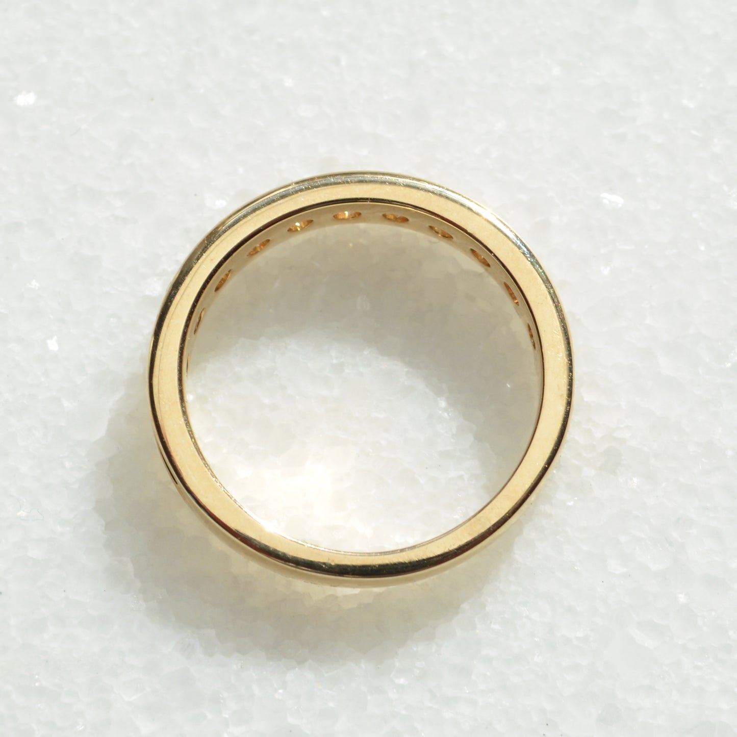 Vintage Channel Set Diamond and 14k Yellow Gold Ring