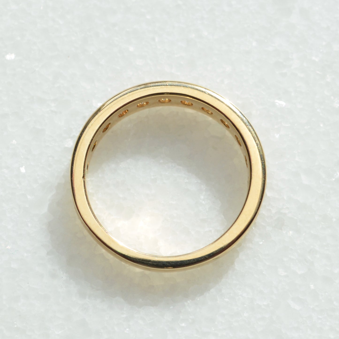 Vintage Channel Set Diamond and 14k Yellow Gold Ring