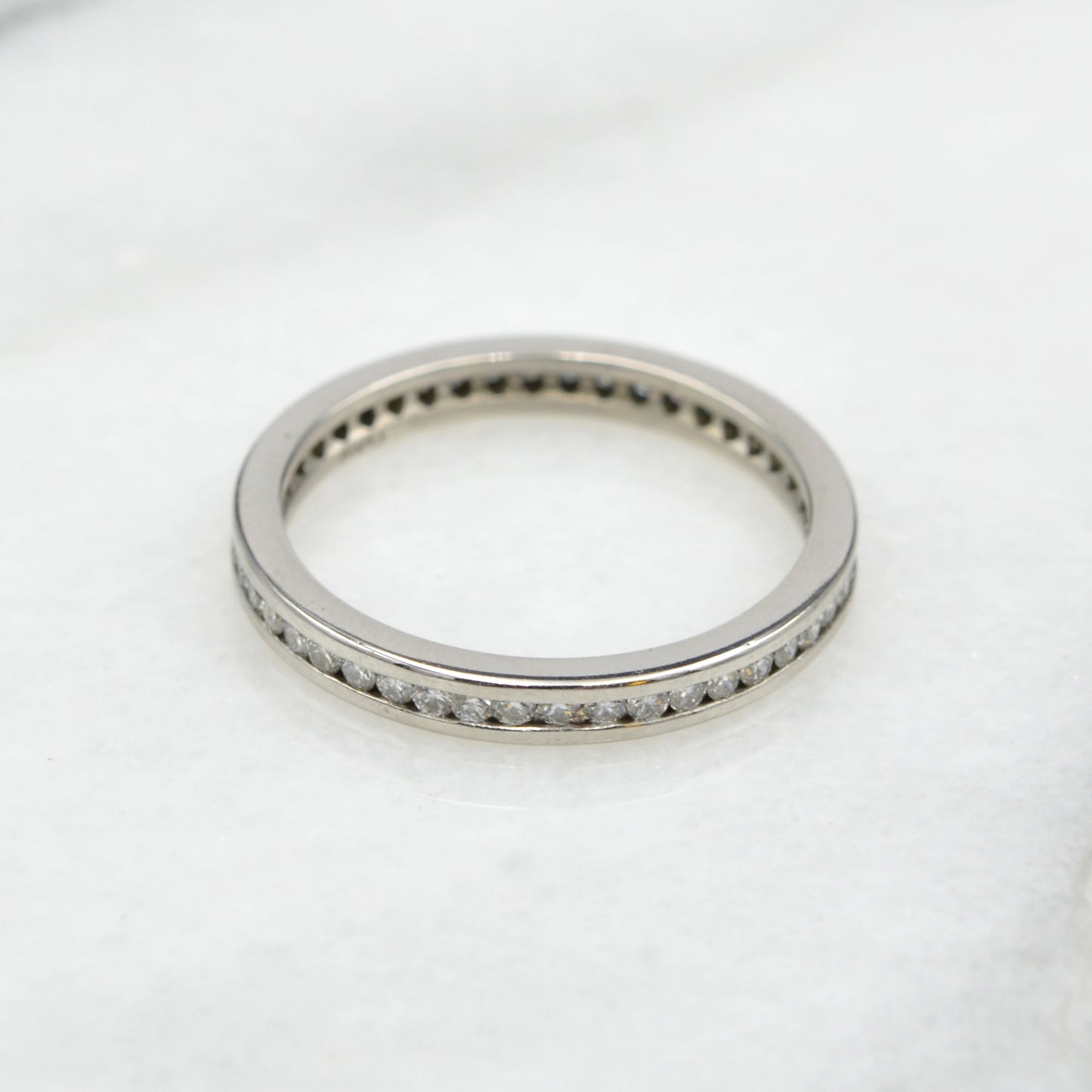 Vintage Platinum and Diamond Band
