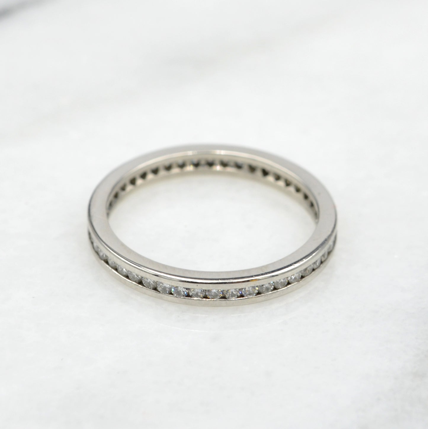 Vintage Platinum and Diamond Band