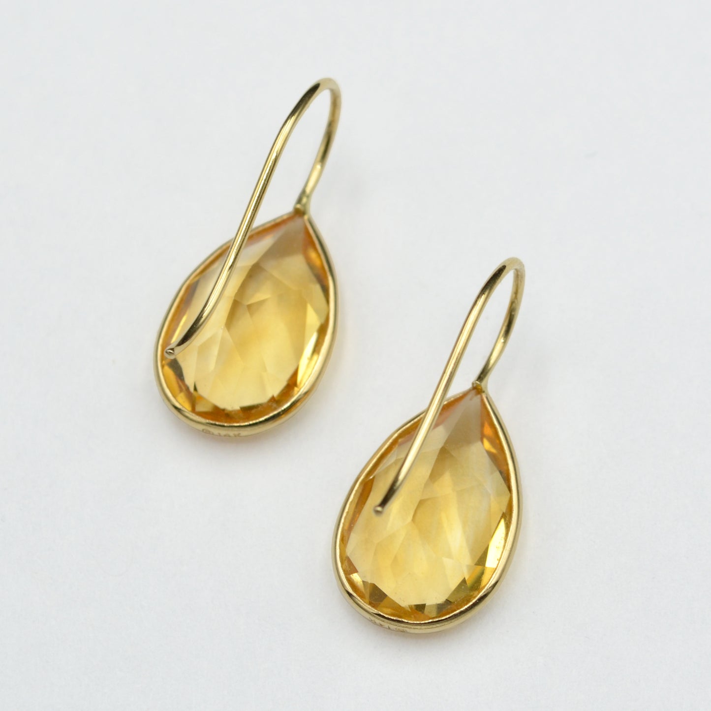 Vintage Citrine and 14k Gold Earrings