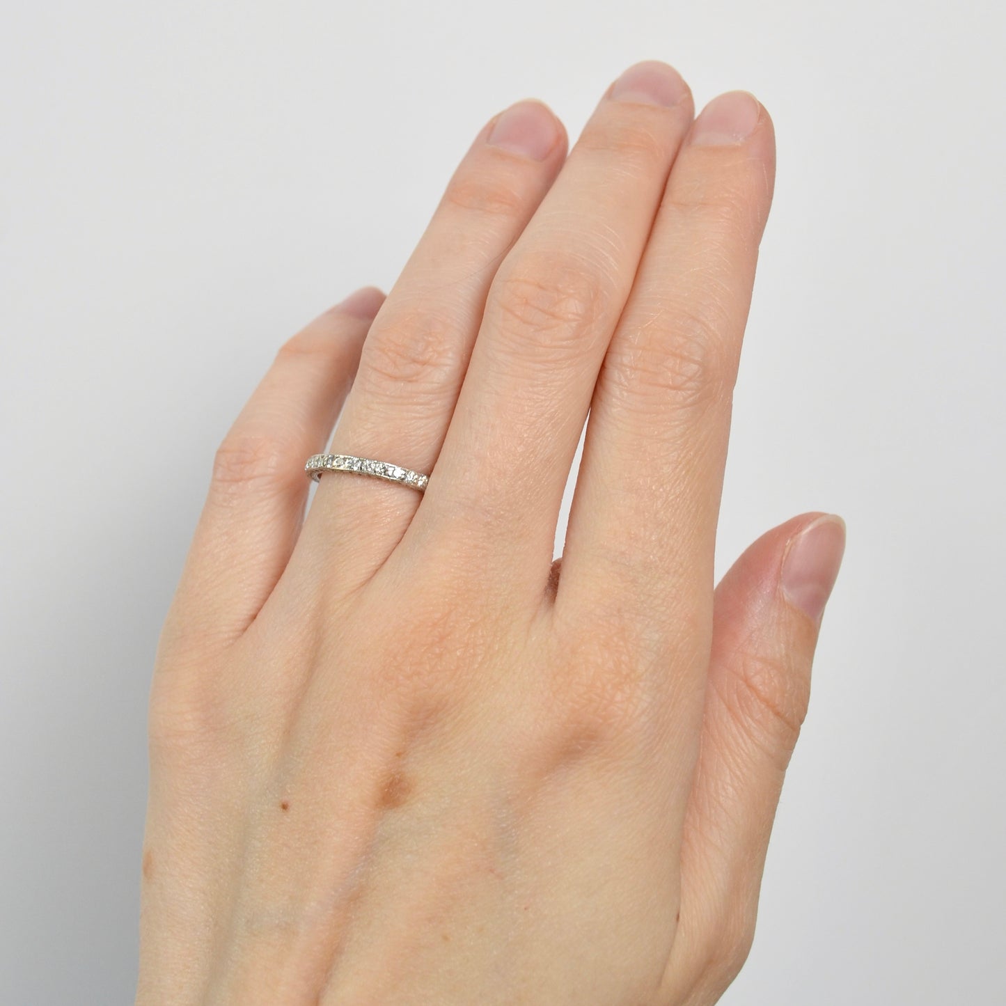 Vintage Diamond and Platinum Eternity Ring