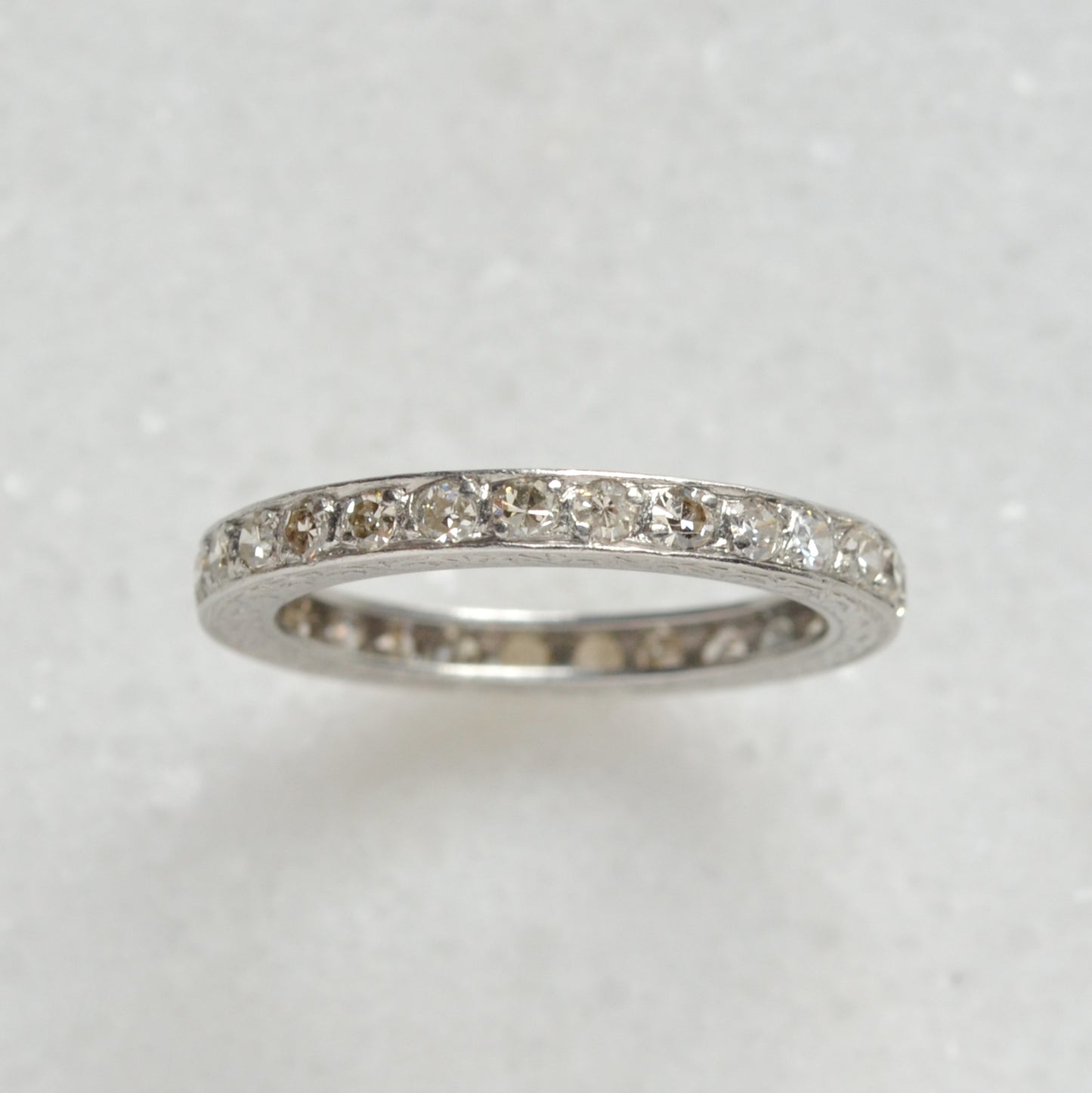 Antique Diamond and Platinum Eternity Ring