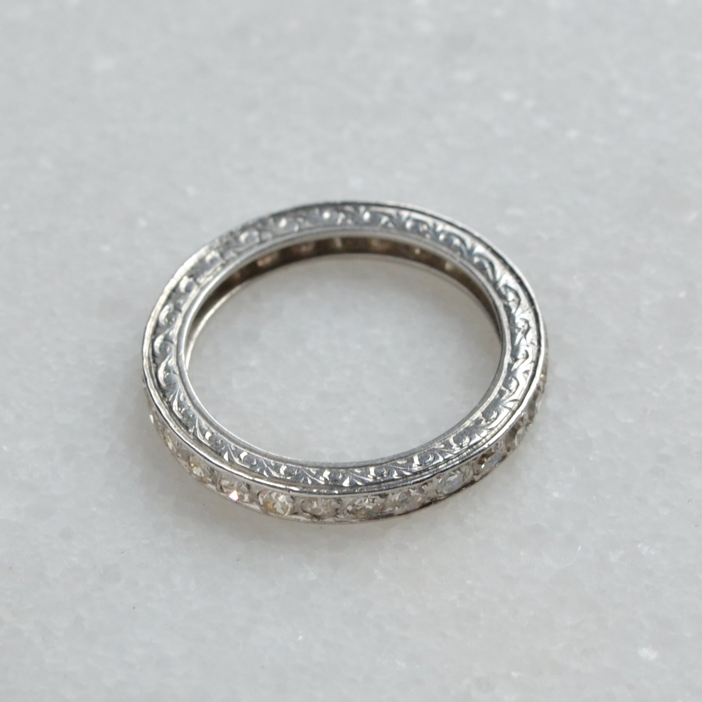 Antique Diamond and Platinum Eternity Ring