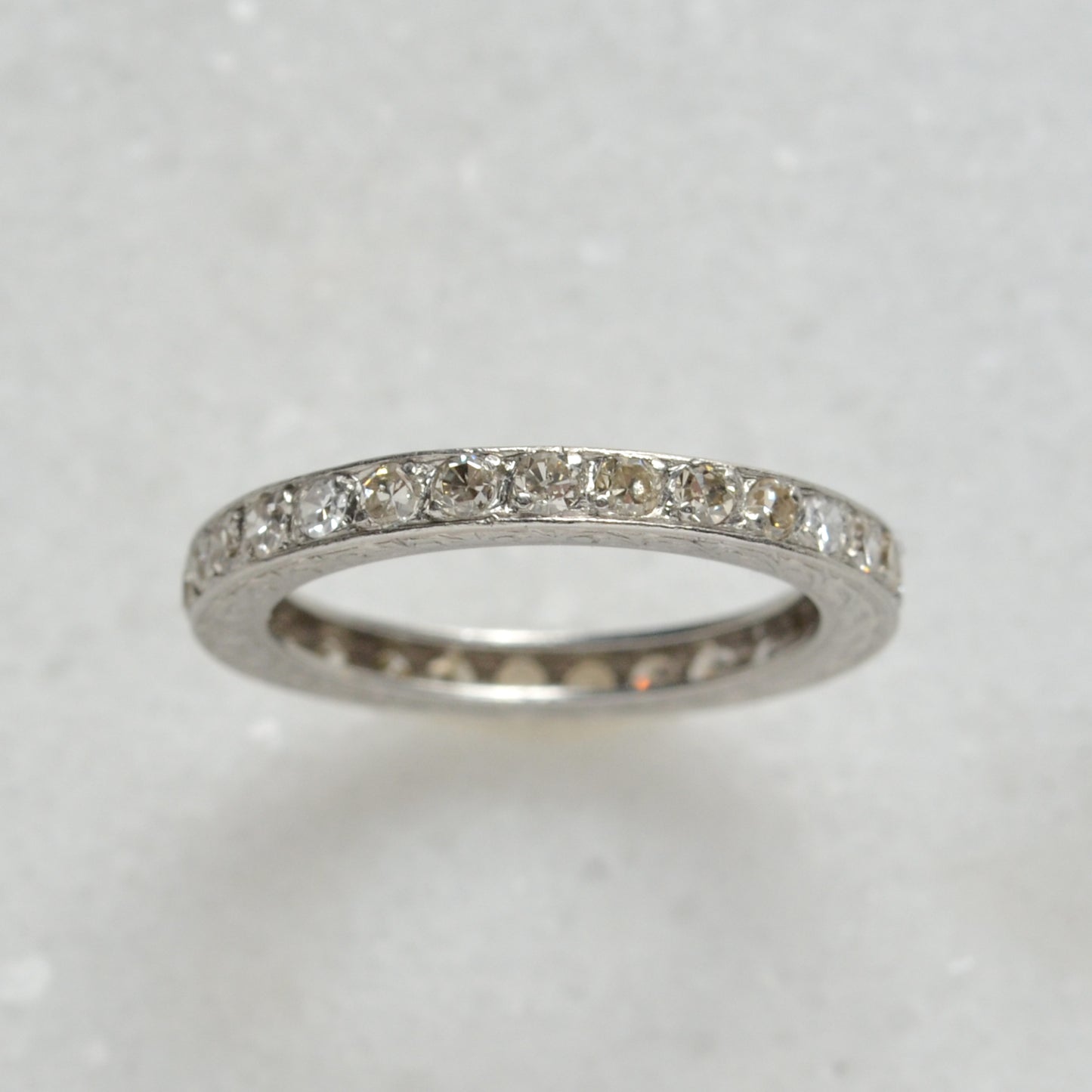 Antique Diamond and Platinum Eternity Ring