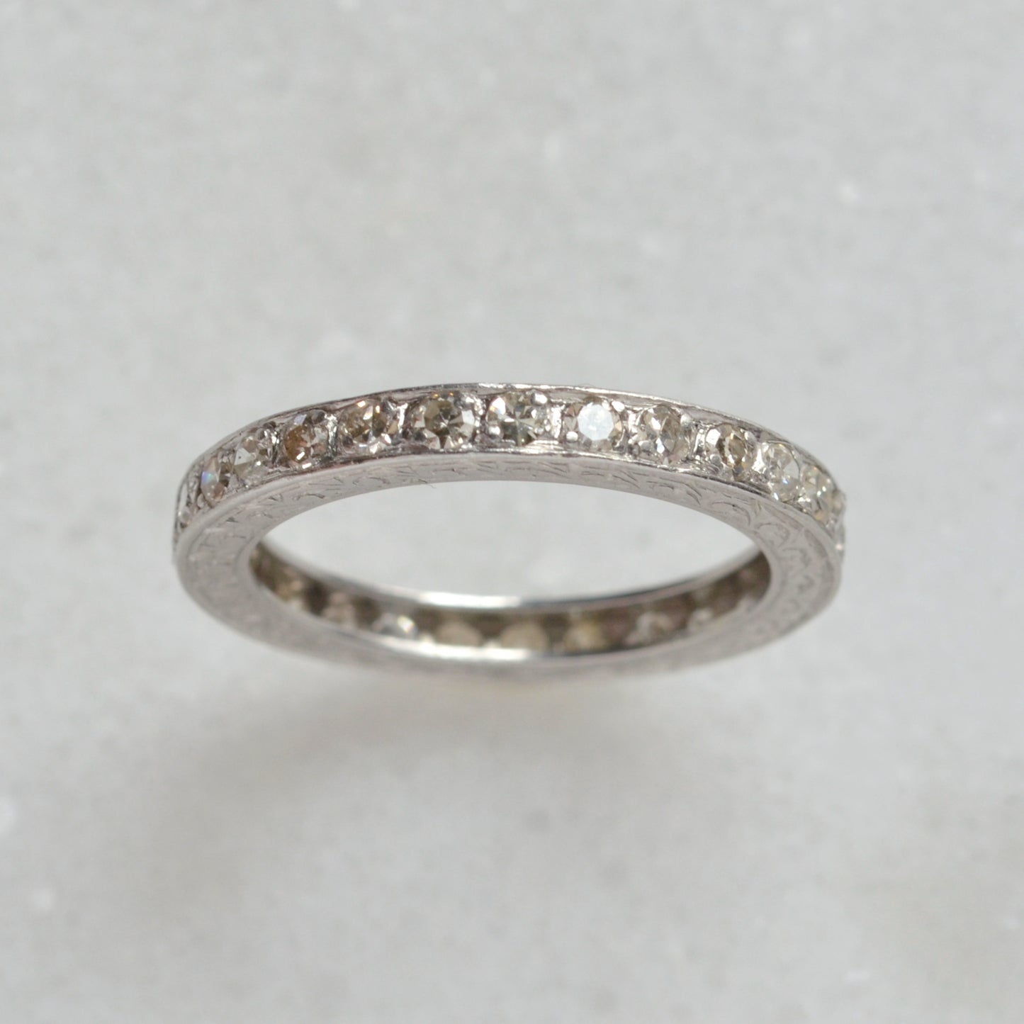 Antique Diamond and Platinum Eternity Ring