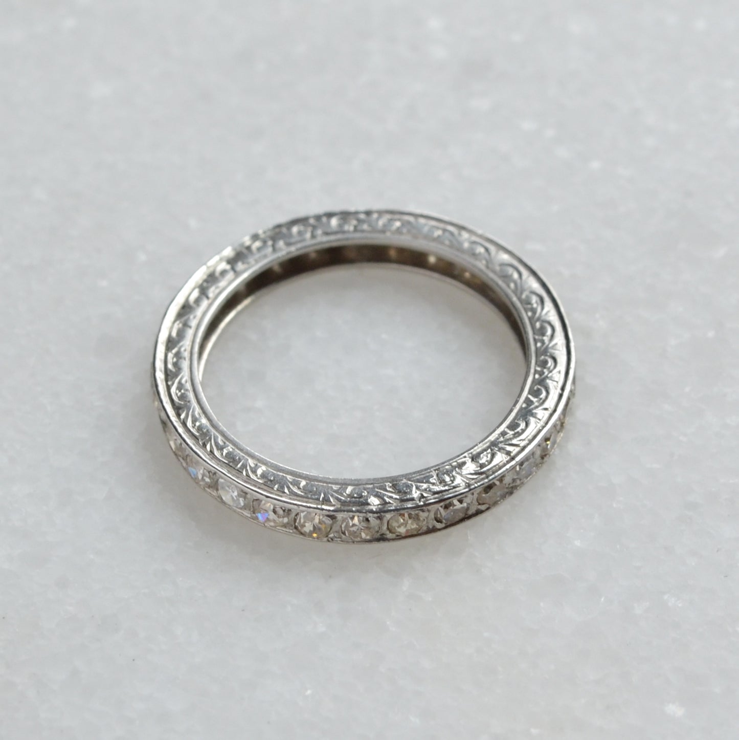 Antique Diamond and Platinum Eternity Ring