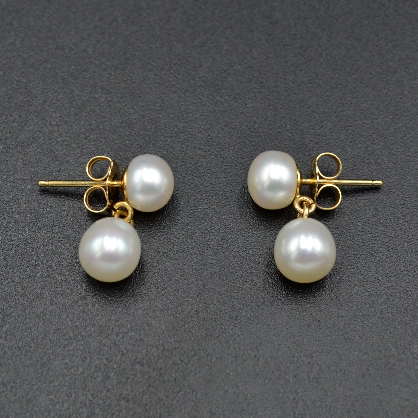 Vintage 14k Pearl and Gold Drop Earrings