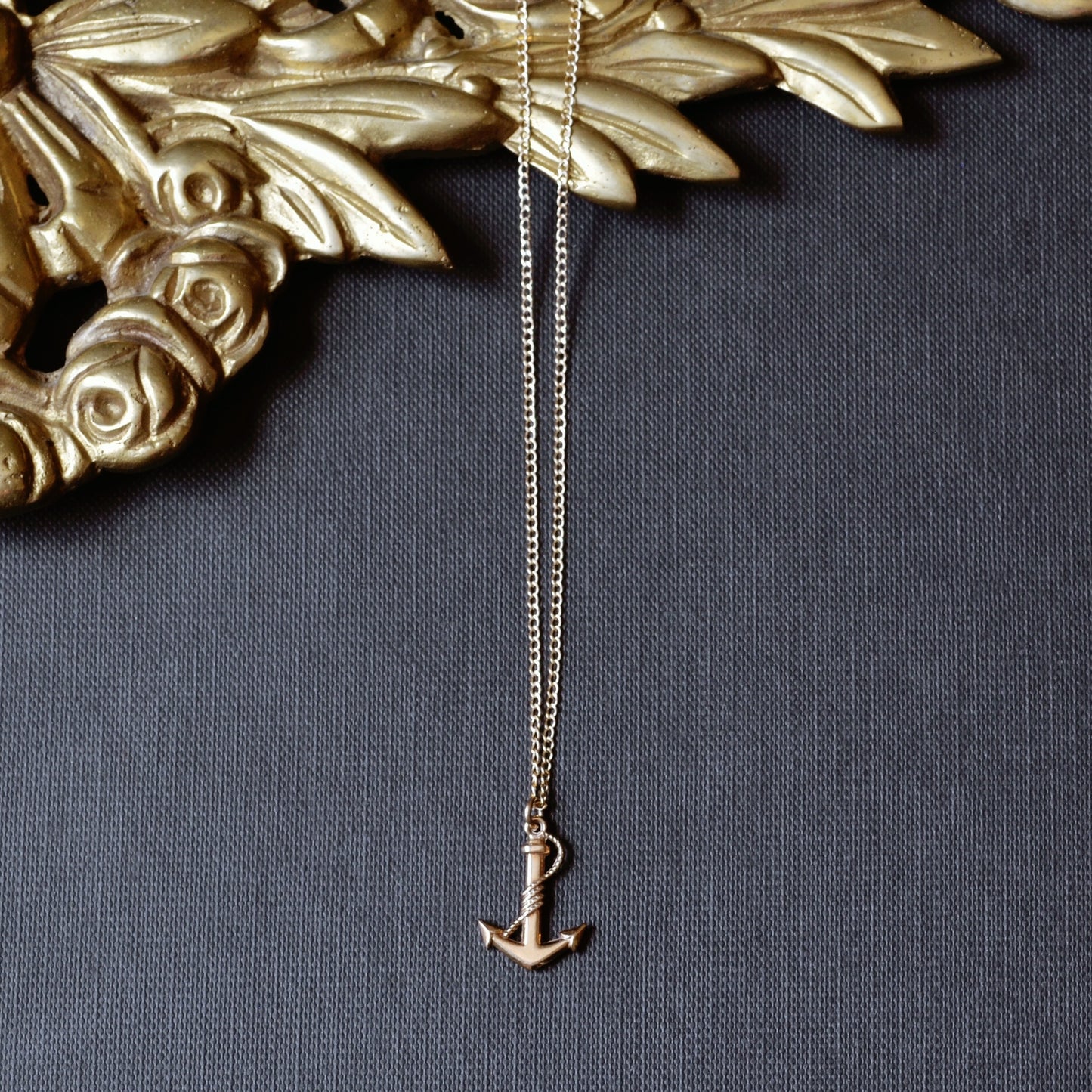 Golden Anchor Necklace
