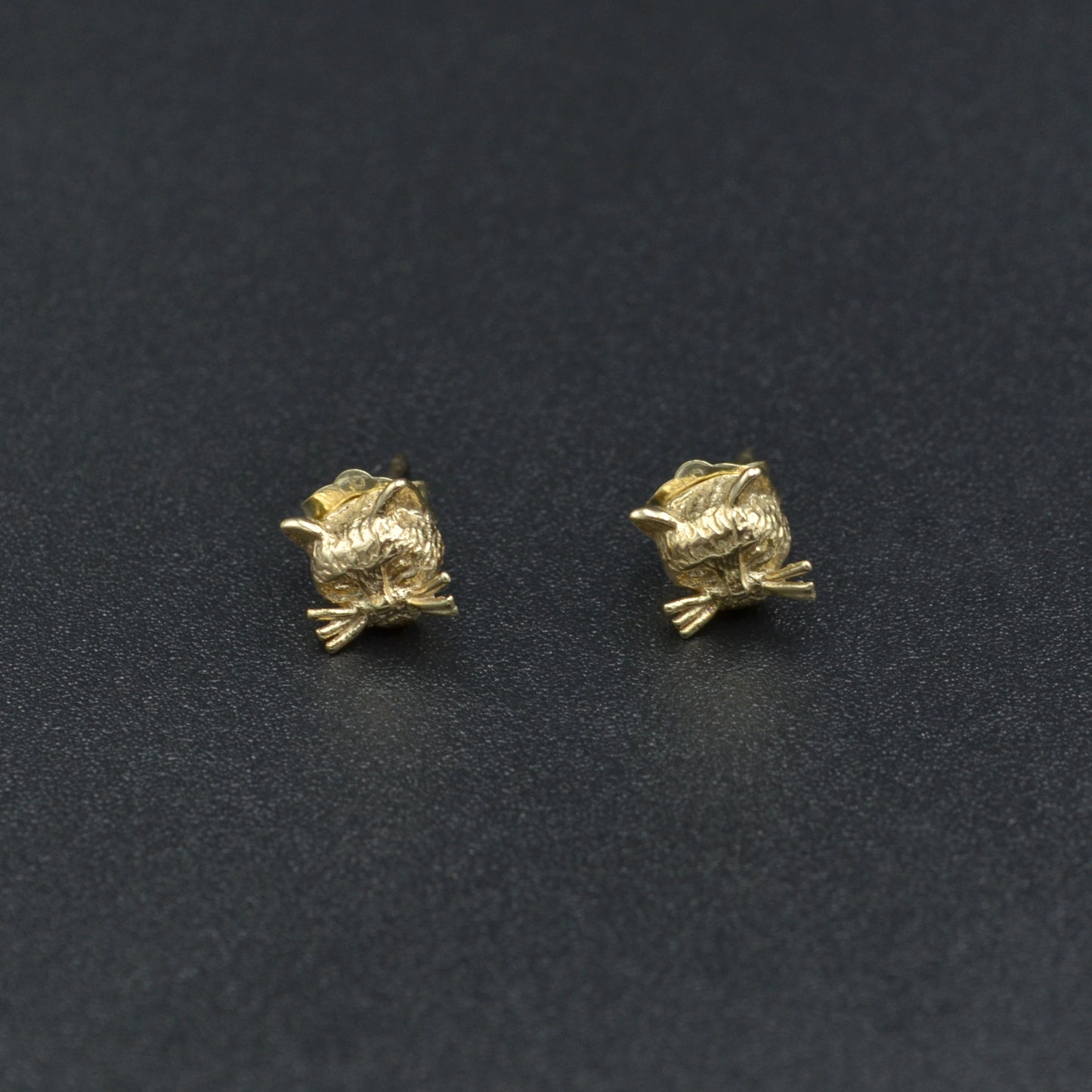 Vintage 14k Gold Cat Post Earrings