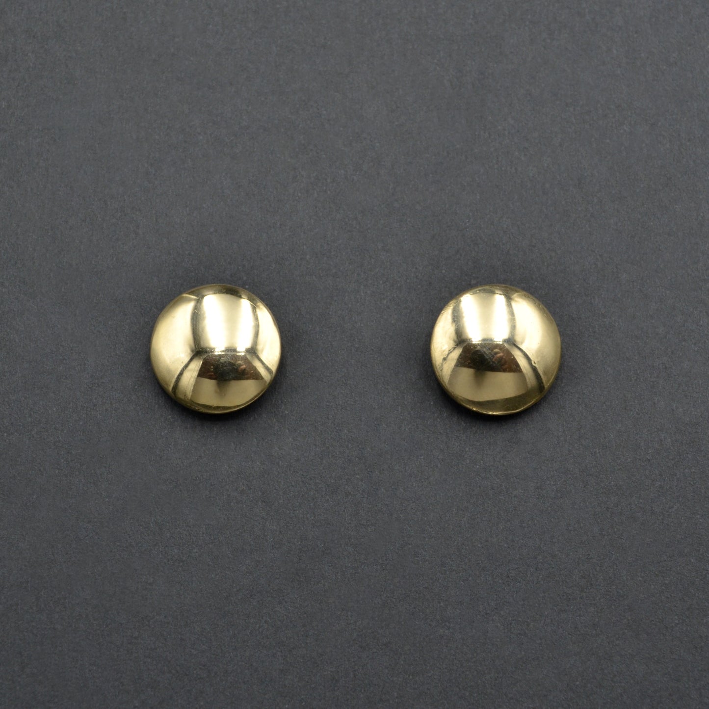 Vintage 14k Gold Disc Post Earrings