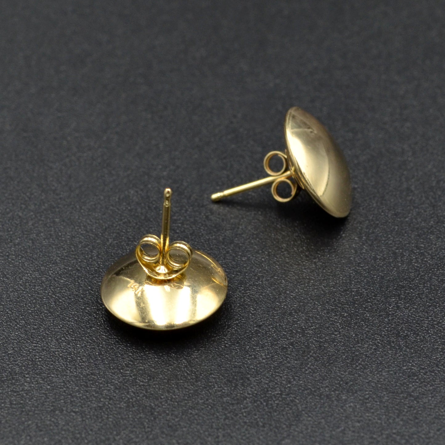 Vintage 14k Gold Disc Post Earrings