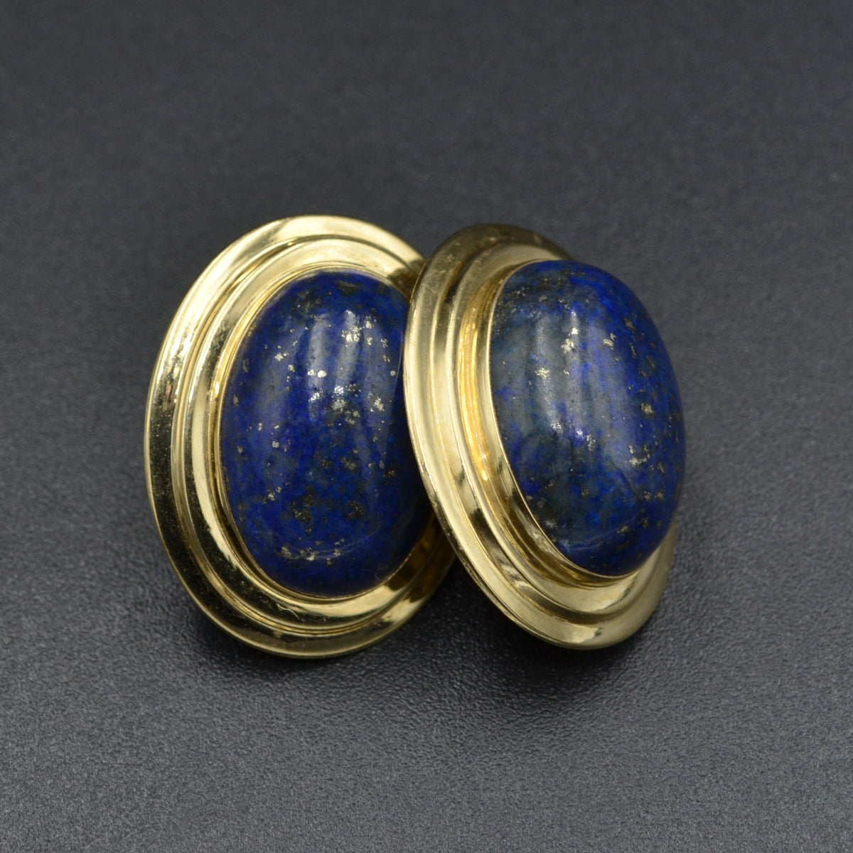 Vintage Lapis Lazuli and 14 Karat Gold Earrings