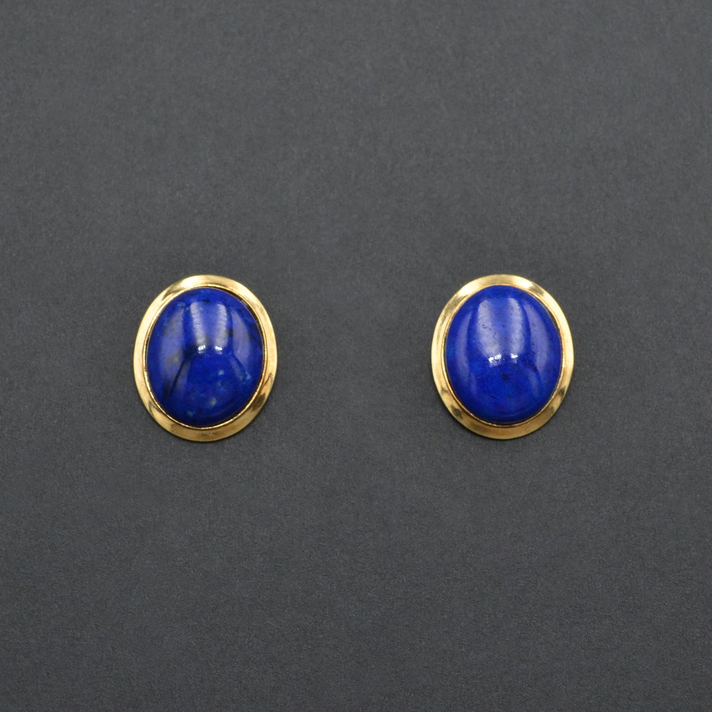 Vintage Lapis Lazuli and 14k Gold Earrings