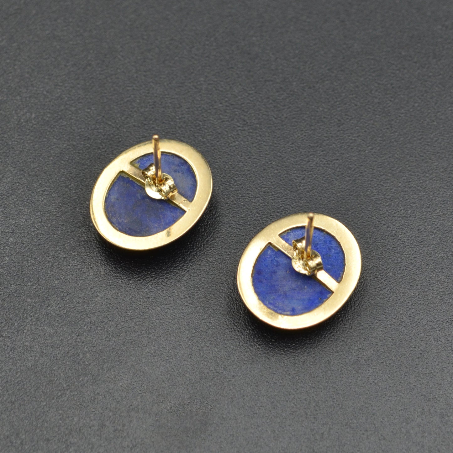 Vintage Lapis Lazuli and 14k Gold Earrings