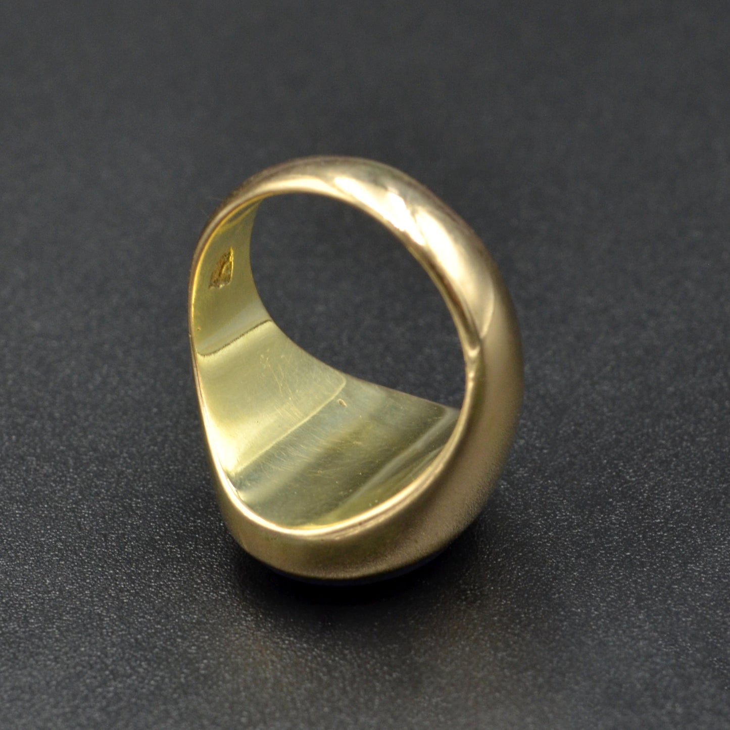 Vintage Lapis Lazuli Intaglio Signet and 14k Gold Ring