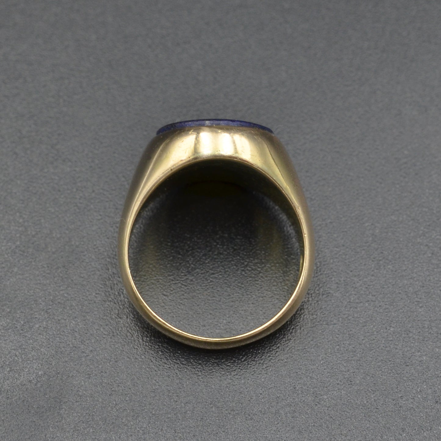 Vintage Lapis Lazuli Intaglio Signet and 14k Gold Ring