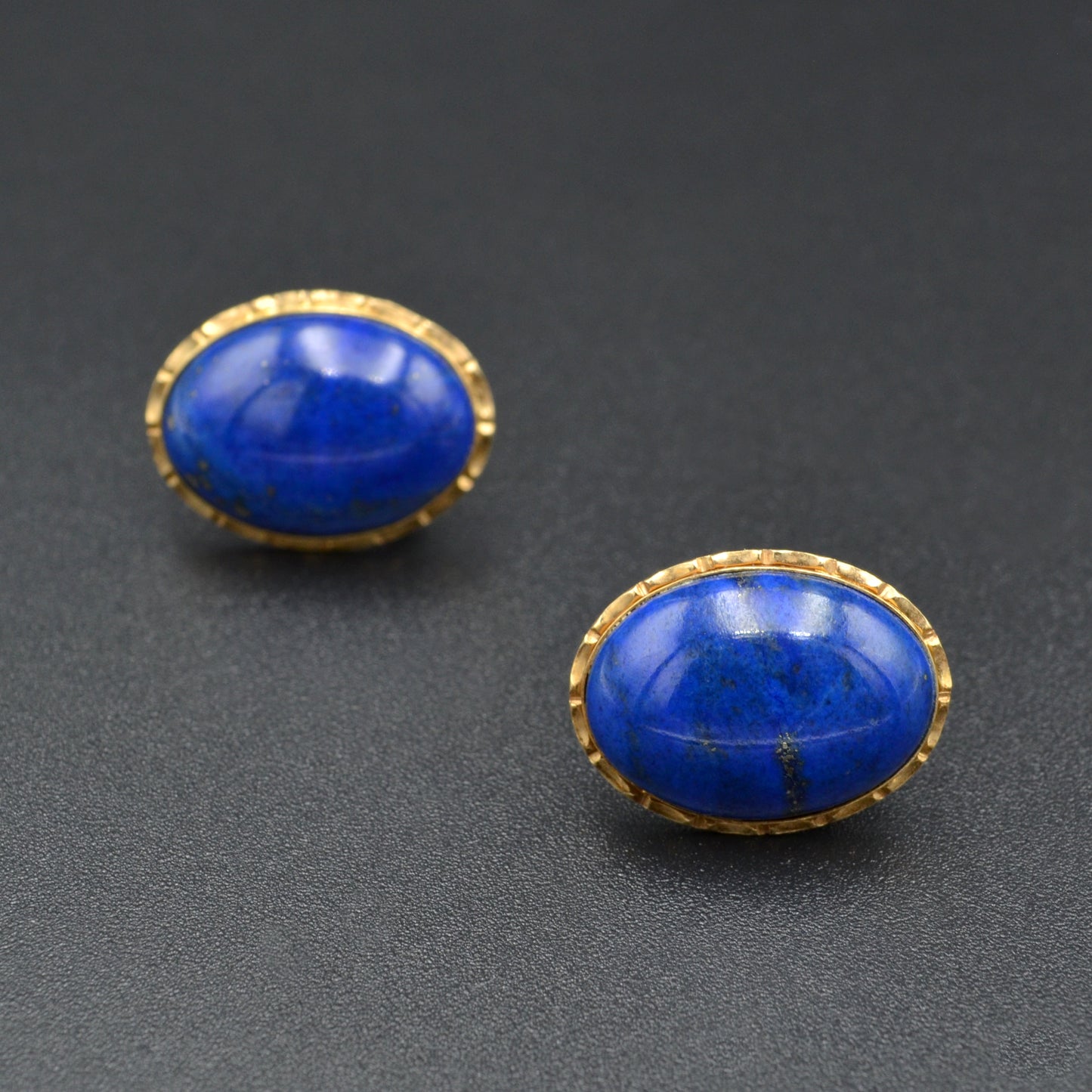 Vintage Lapis Lazuli and 14k Gold Earrings