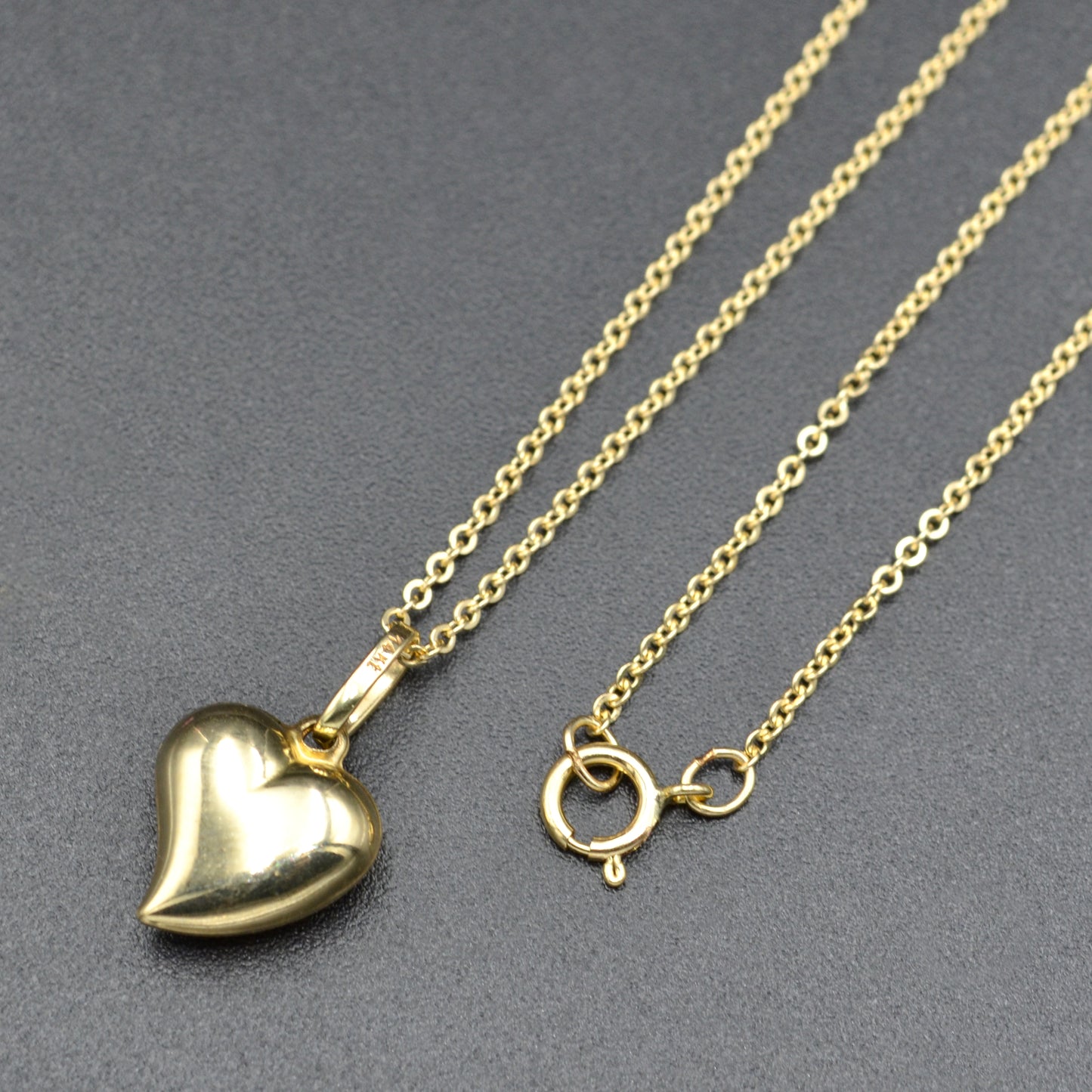 Vintage 14k Gold Luckenbooth Witch’s Heart Pendant Necklace