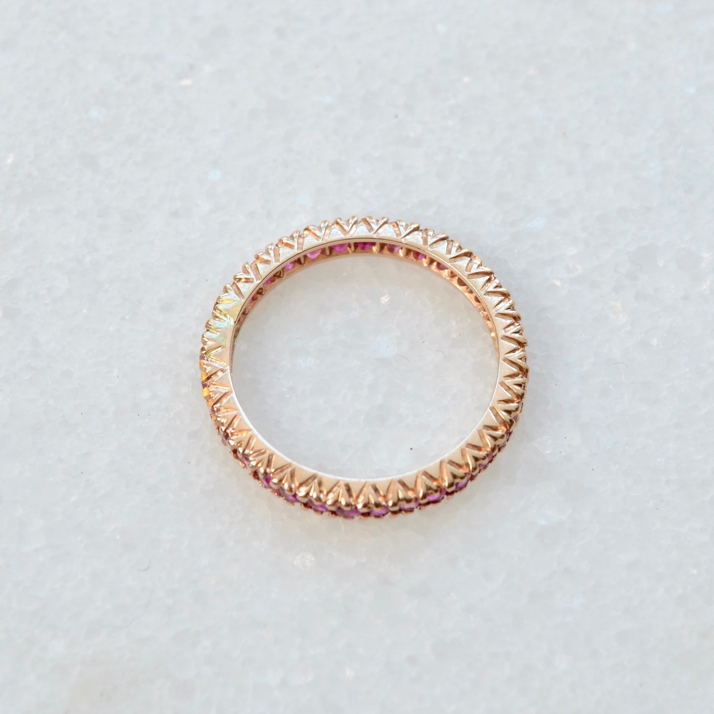 Natural Pink Sapphire and 14k Gold Ring