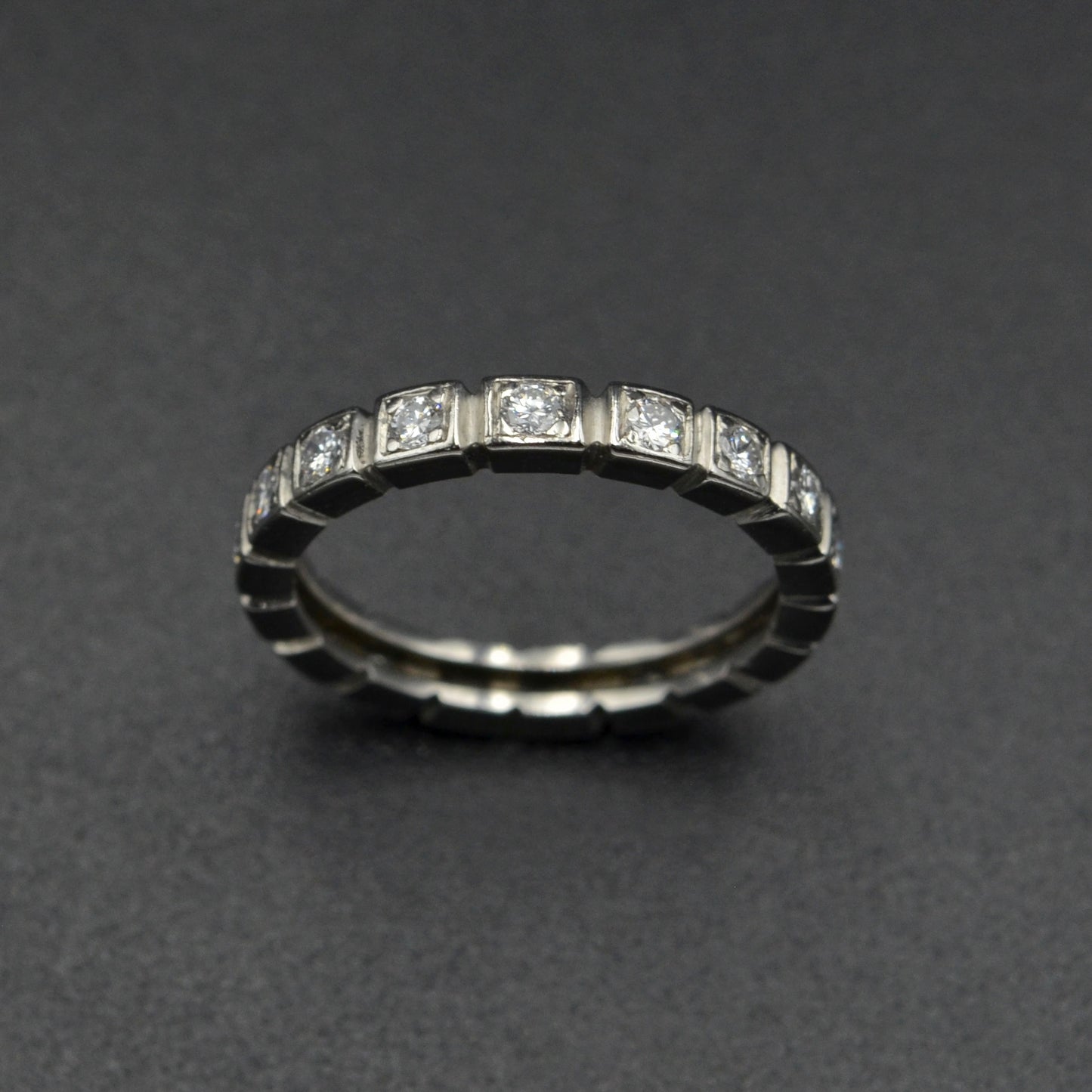 Vintage Diamond and Platinum Eternity Band