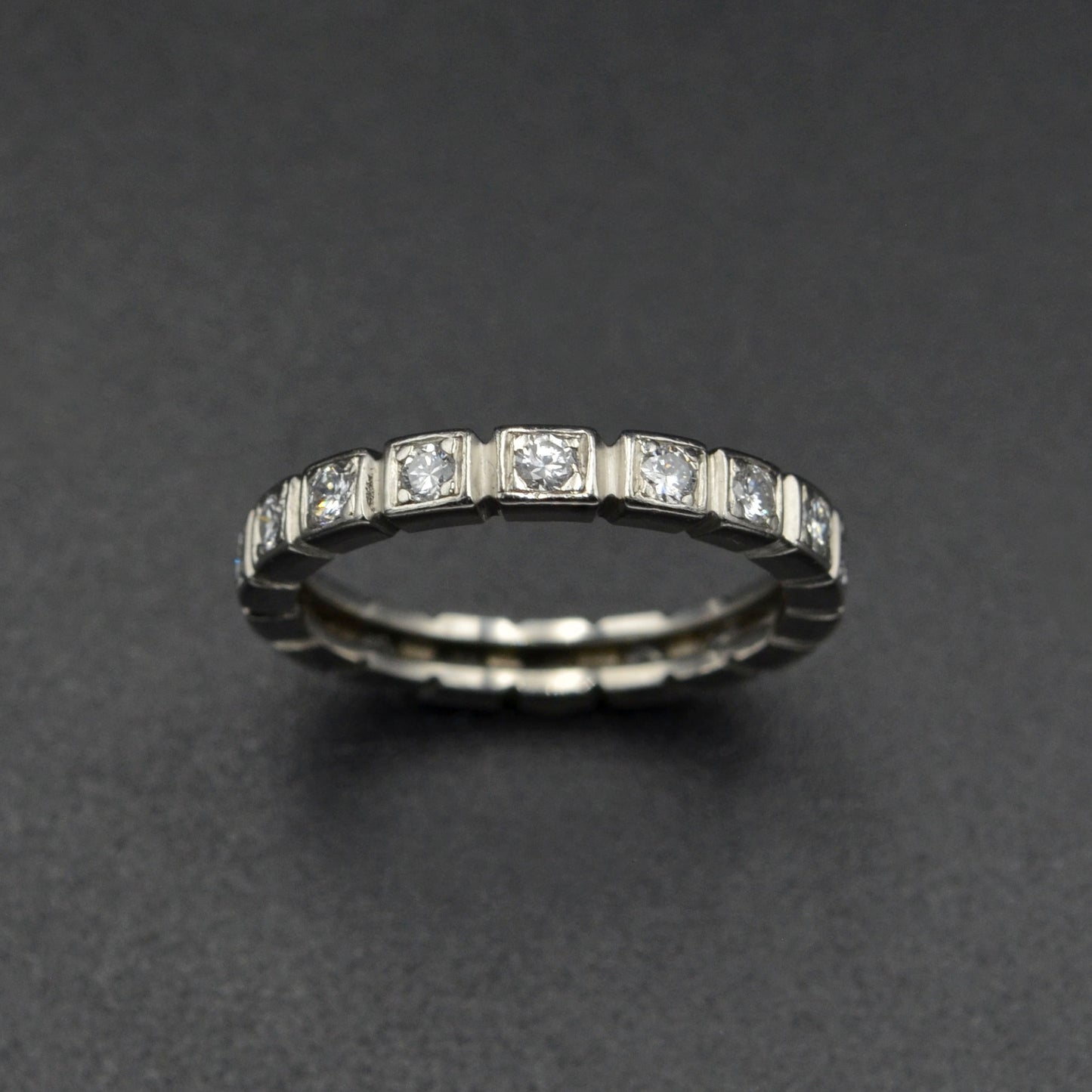 Vintage Diamond and Platinum Eternity Band