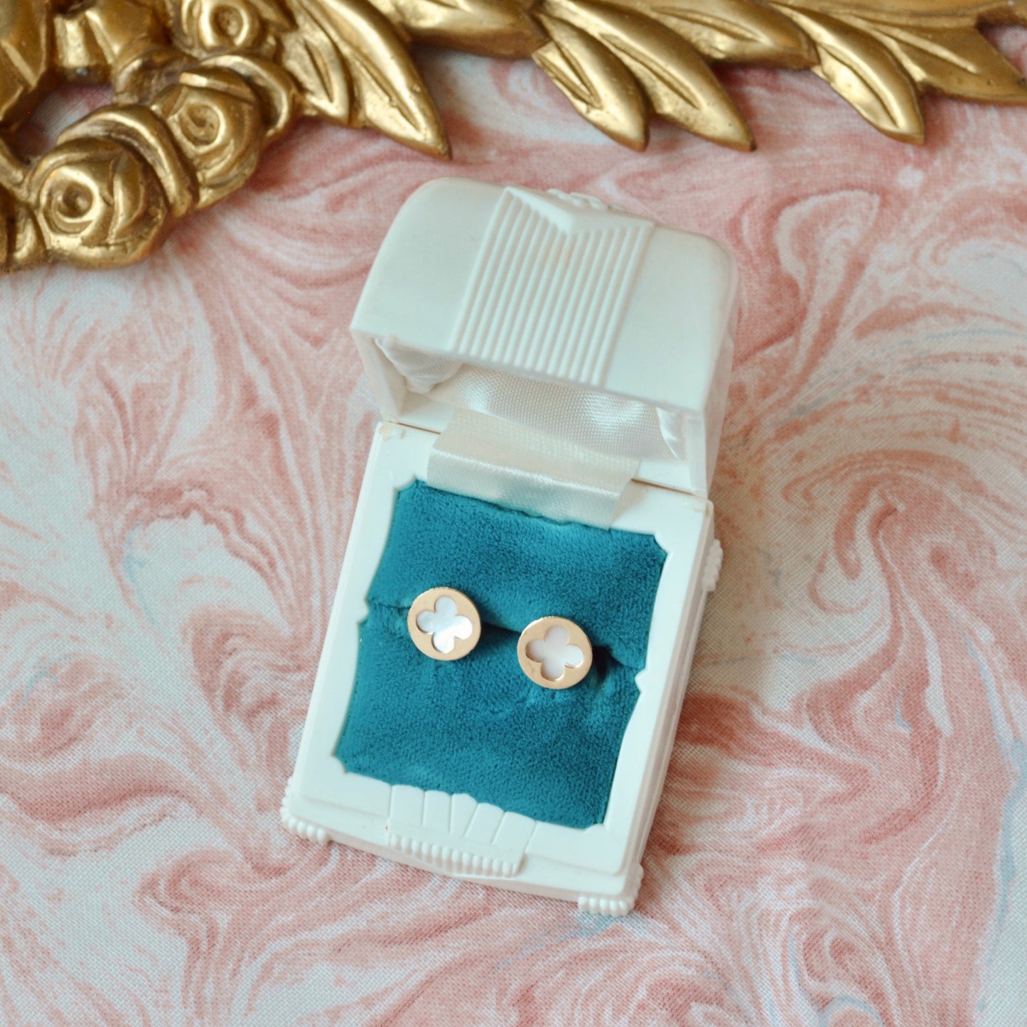 Gold Quatrefoil Earrings