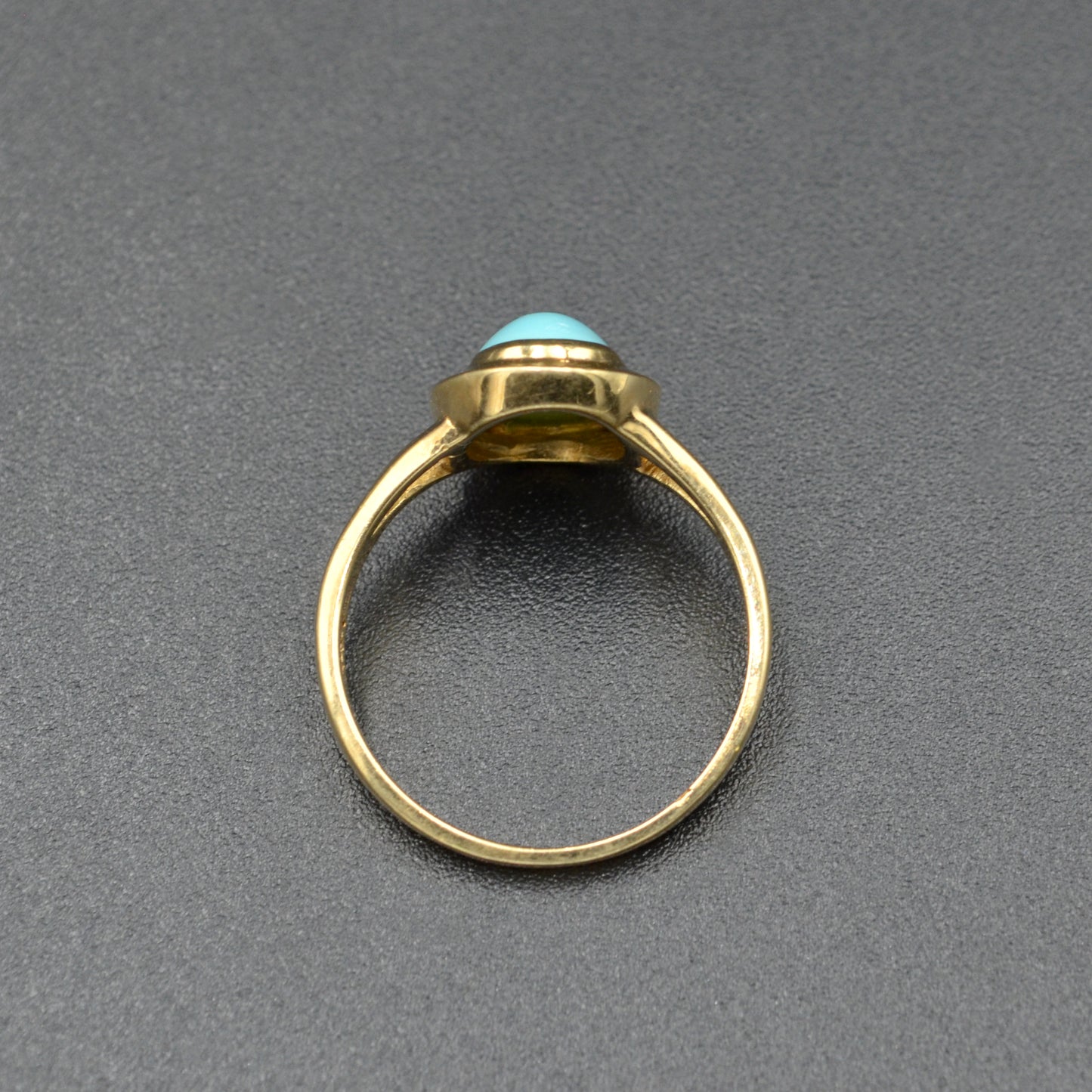 Vintage Sleeping Beauty Turquoise and 14k Yellow Gold Ring