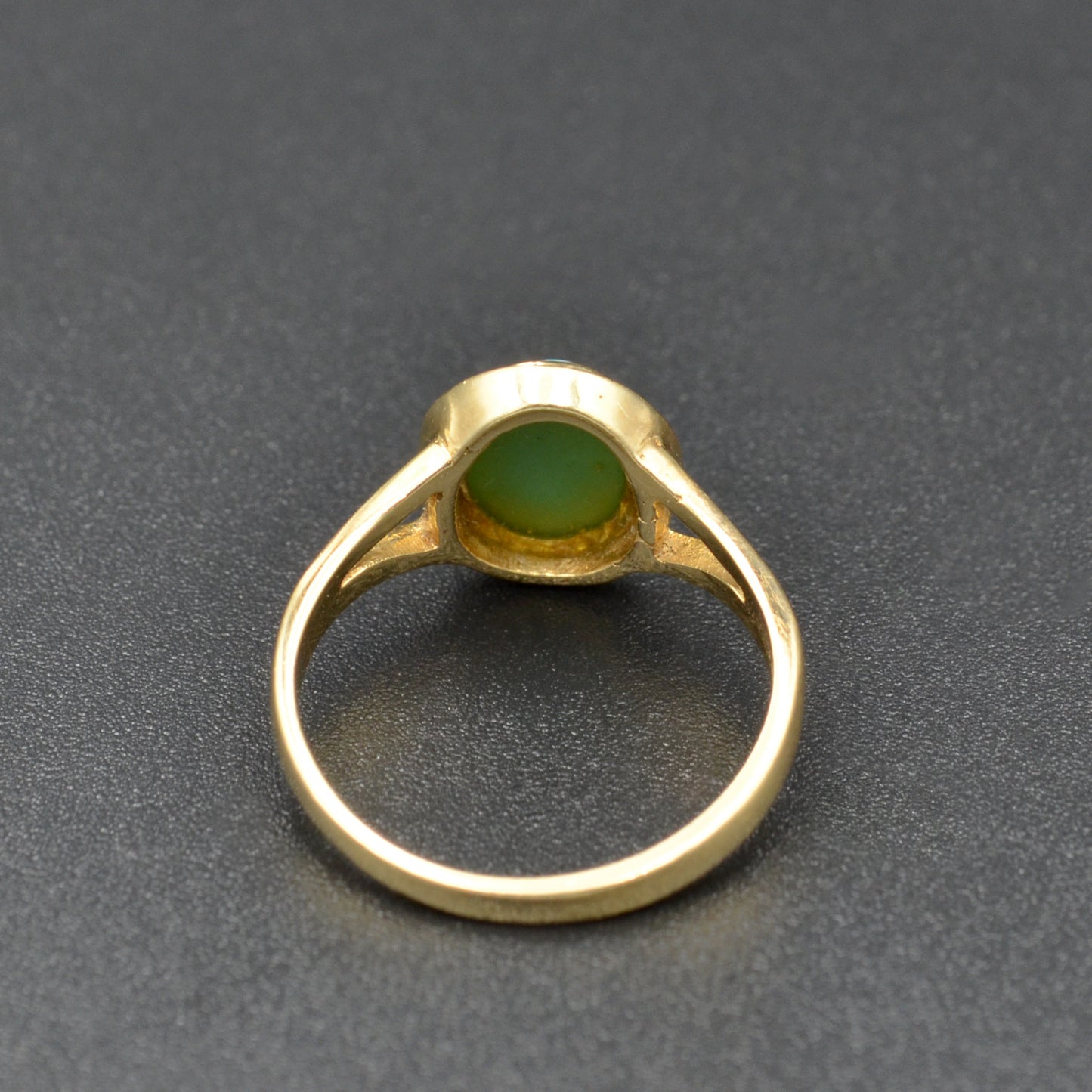 Vintage Sleeping Beauty Turquoise and 14k Yellow Gold Ring