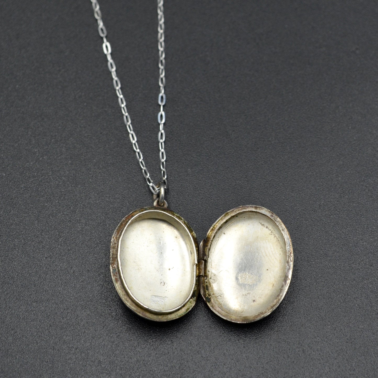 Antique Aesthetic Movement Silver Swan Locket