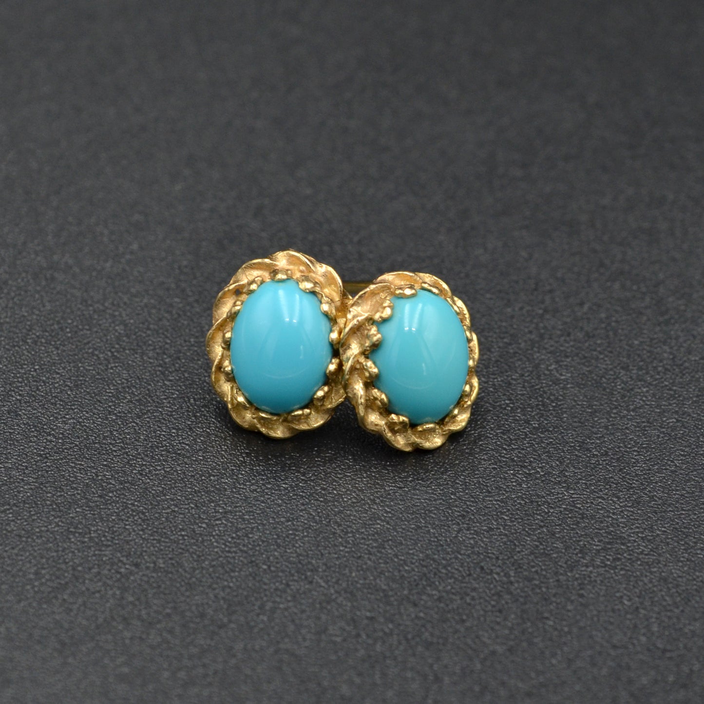 Vintage Turquoise and 14k Gold Earrings