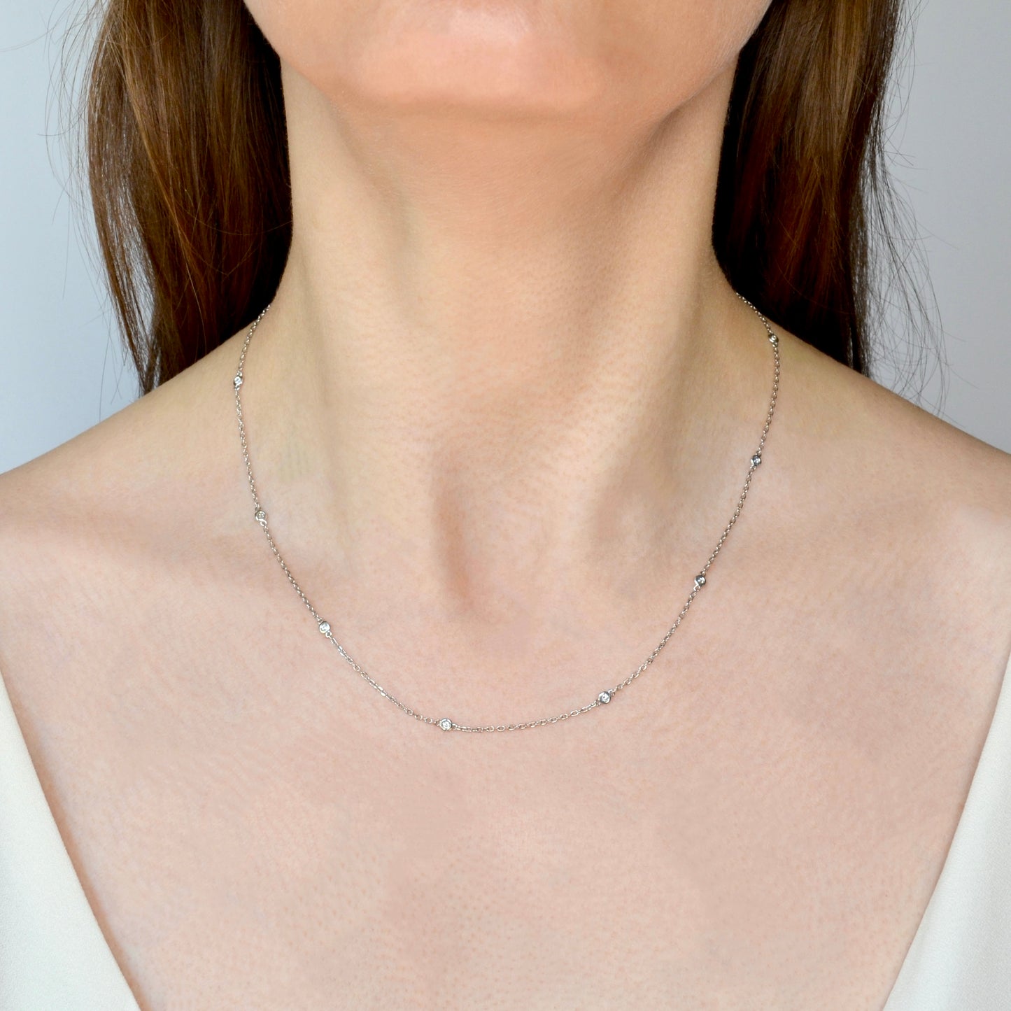 Diamond Station Necklace - 0.25 CTW