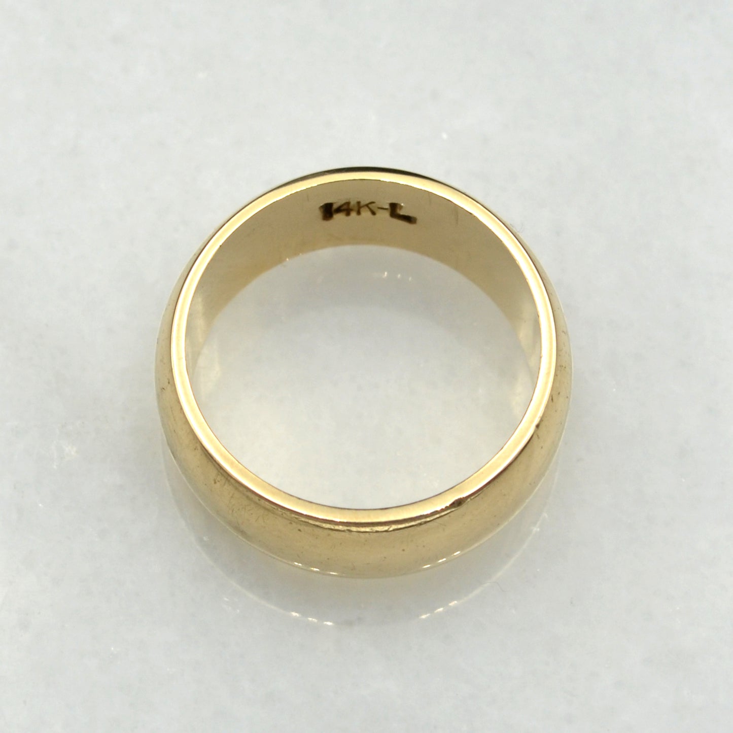 Vintage Wide 14k Gold Wedding Band