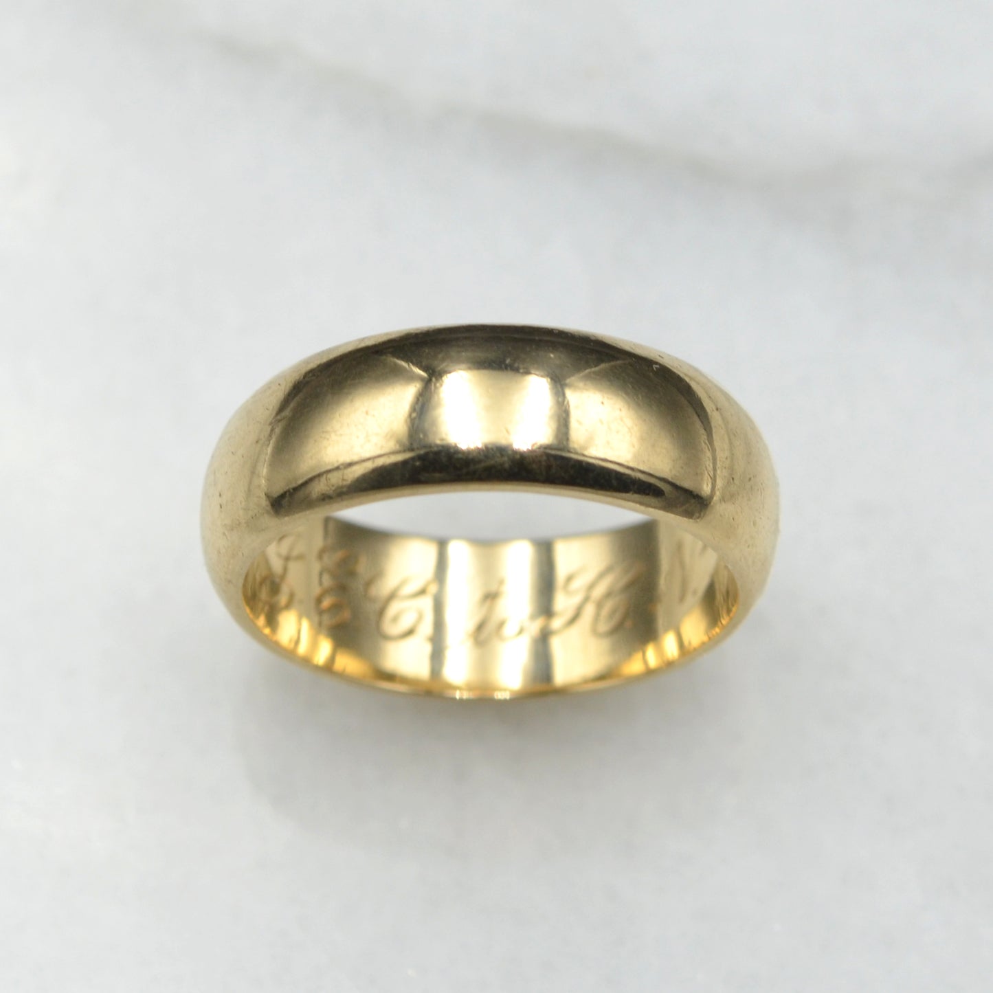 Vintage Wide Gold Band