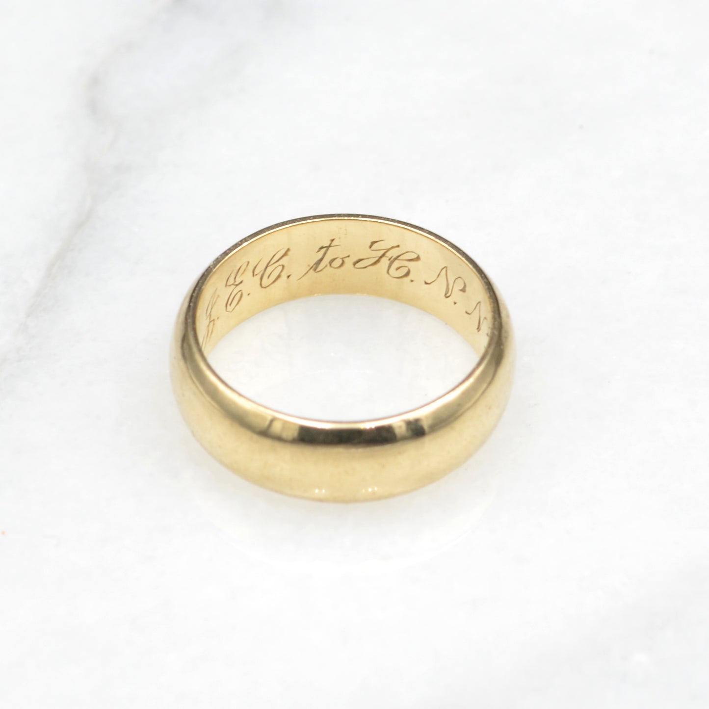 Vintage Wide Gold Band