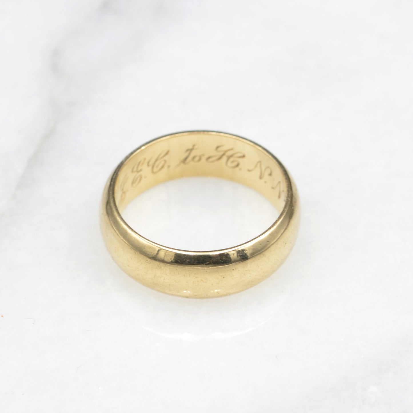 Vintage Wide Gold Band